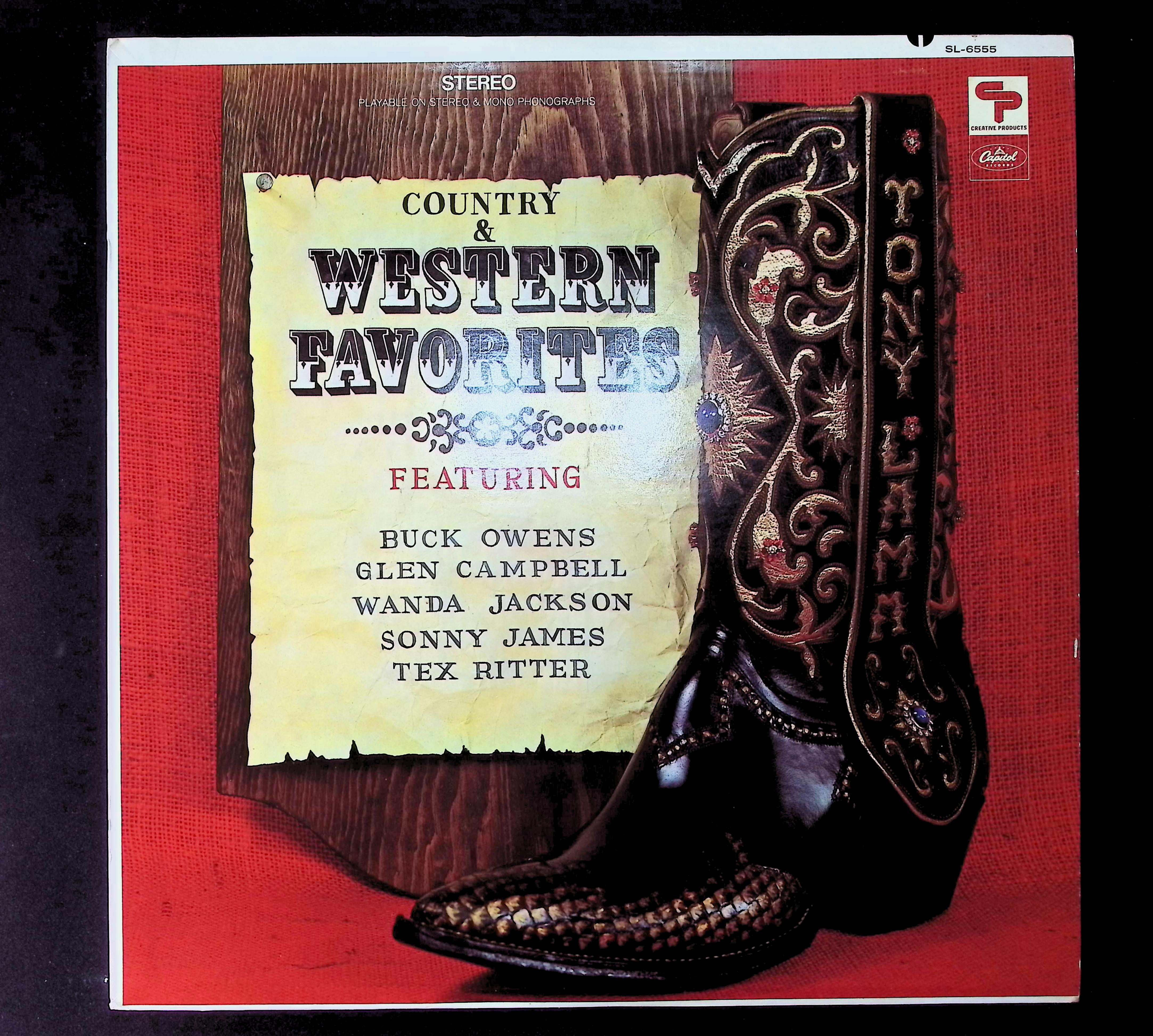Various Artists Country & Western Favorites 1968 LP SL-6555 Folk World, & Country
