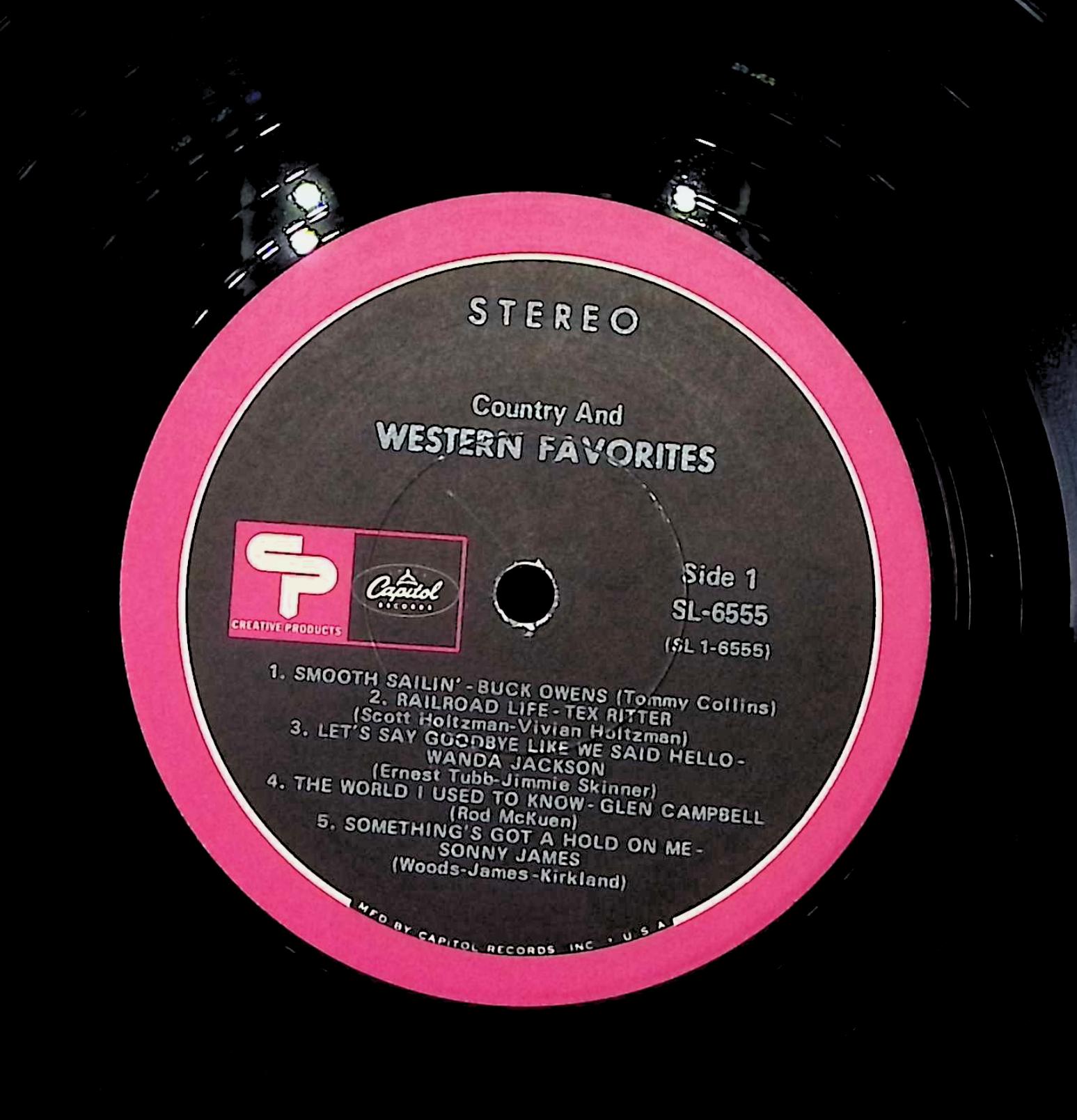 Various Artists Country & Western Favorites 1968 LP SL-6555 Folk World, & Country  — image 2
