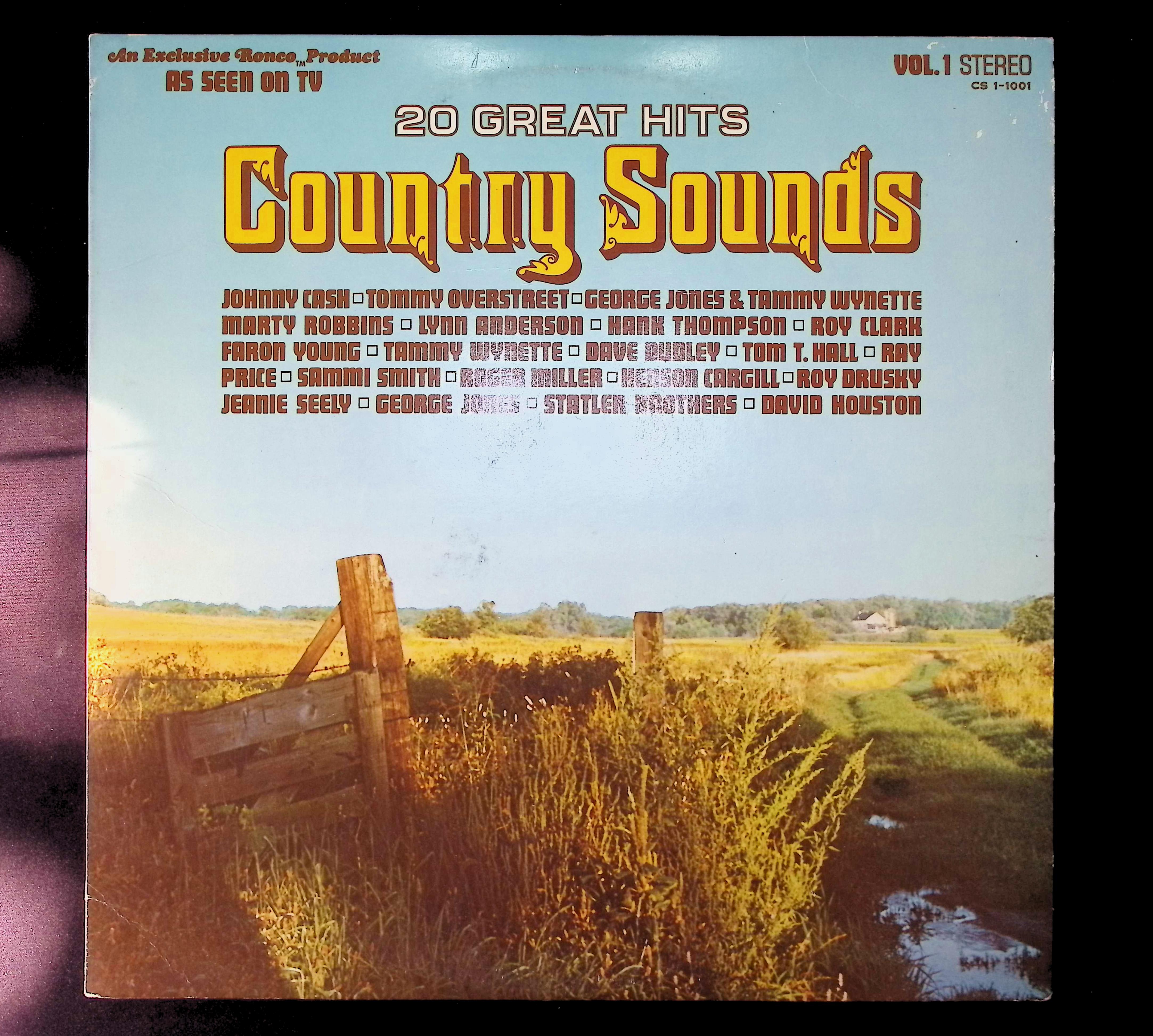 Various - 20 Great Hits - Country Sounds, Vol. 1 1972 LP Folk, World, & Country