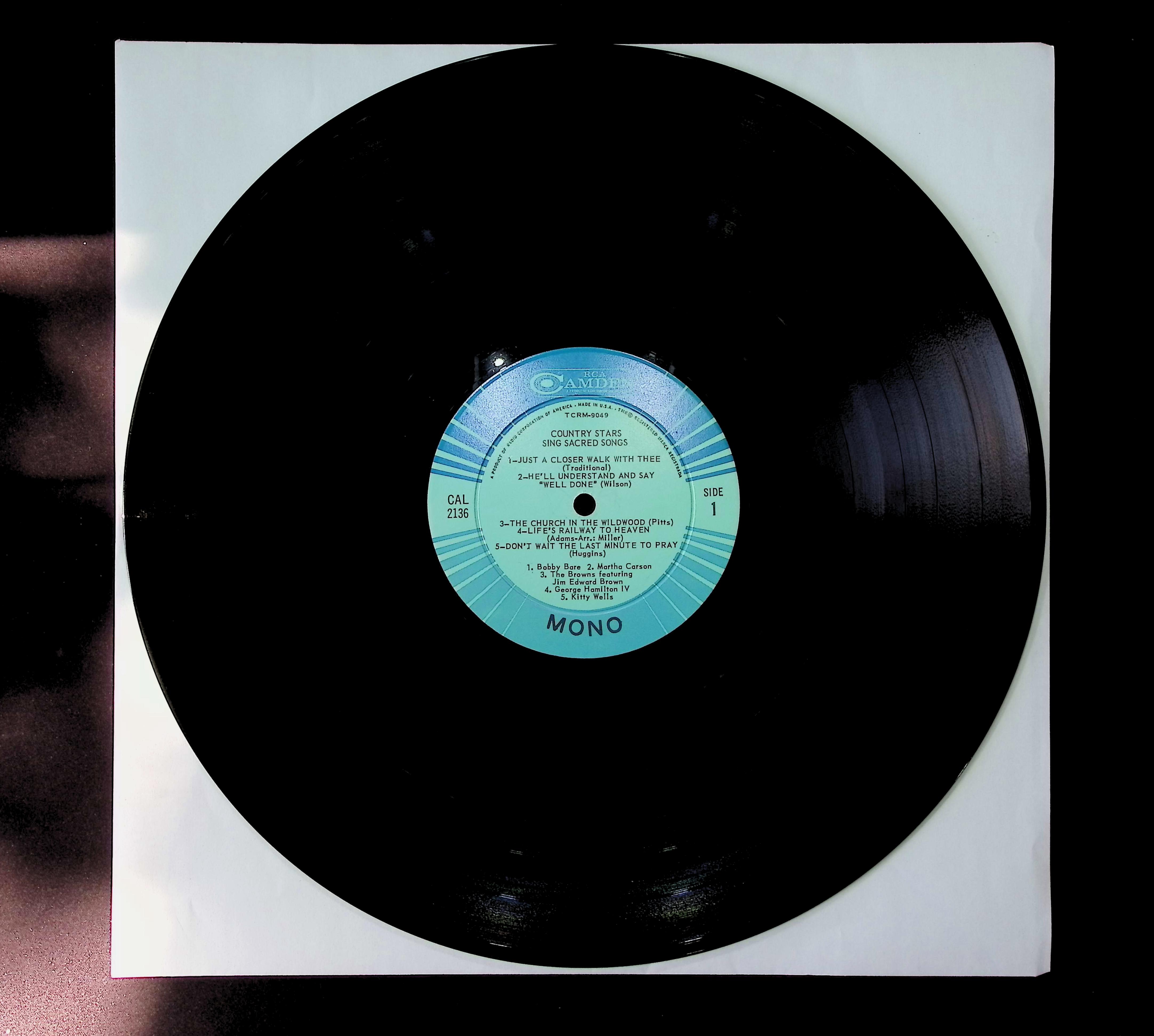 Various Artists Country Stars Sing Sacred Songs 1967 LP CAL-2136 Folk, World, & Country  — image 3