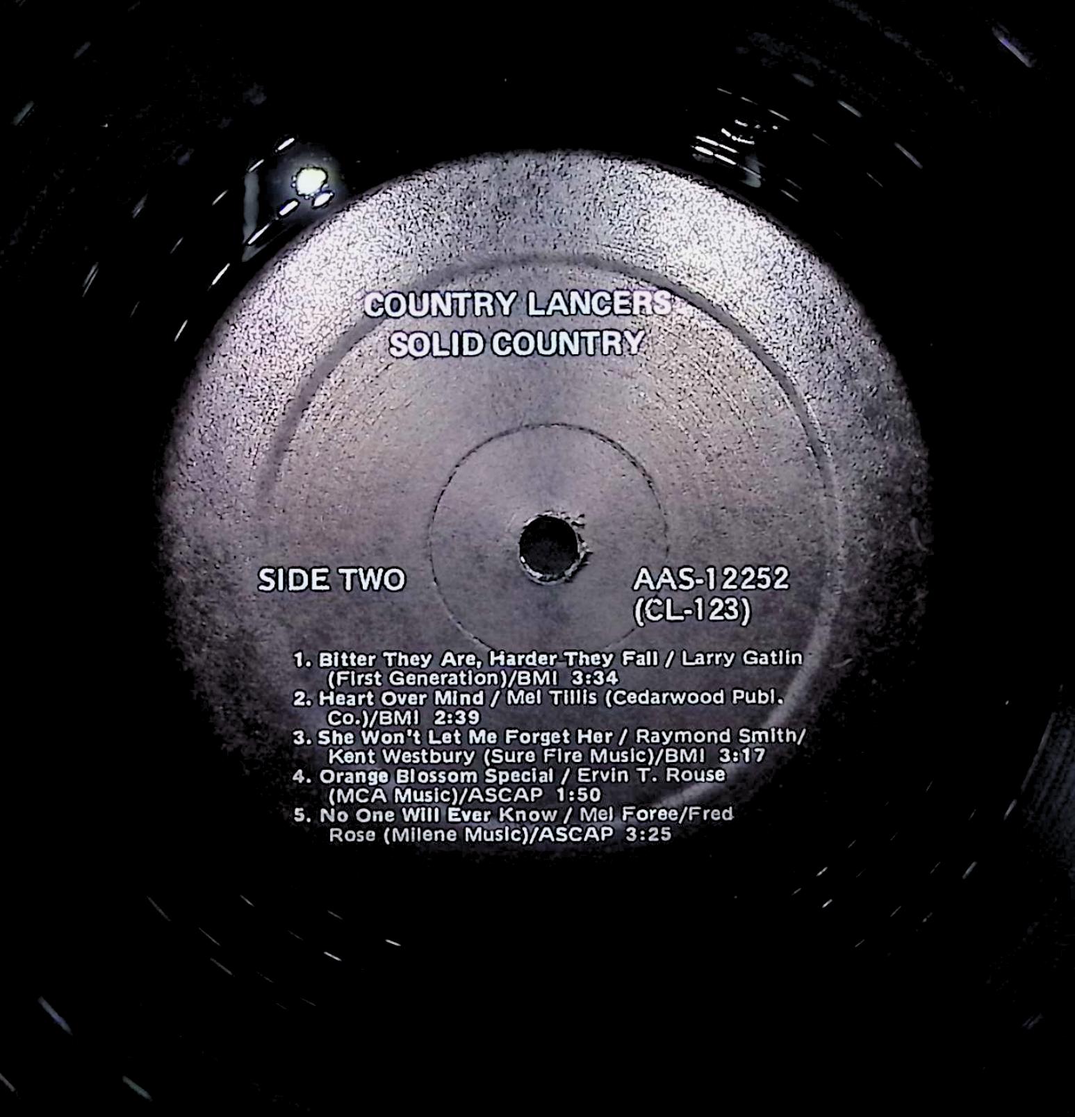 The Country Lancers-Solid Country-1978 LP Folk, World, & Country  — image 4