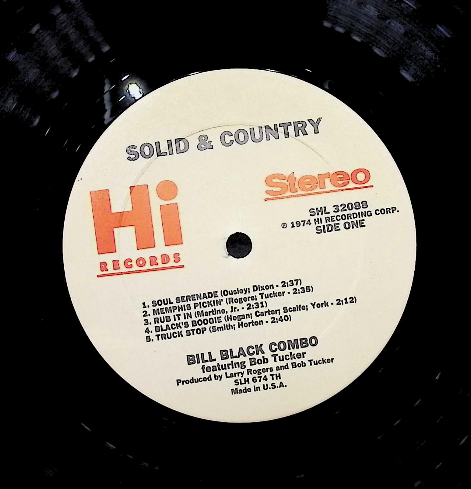 Bill Black's Combo Solid & Country 1974 LP SHL 32088 Rock — image 2