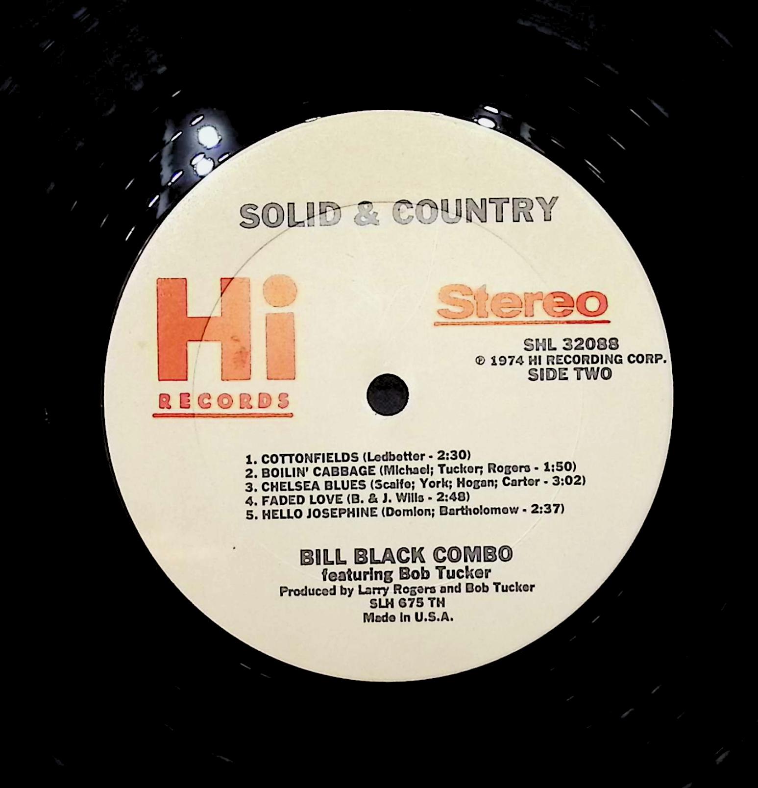 Bill Black's Combo Solid & Country 1974 LP SHL 32088 Rock — image 4
