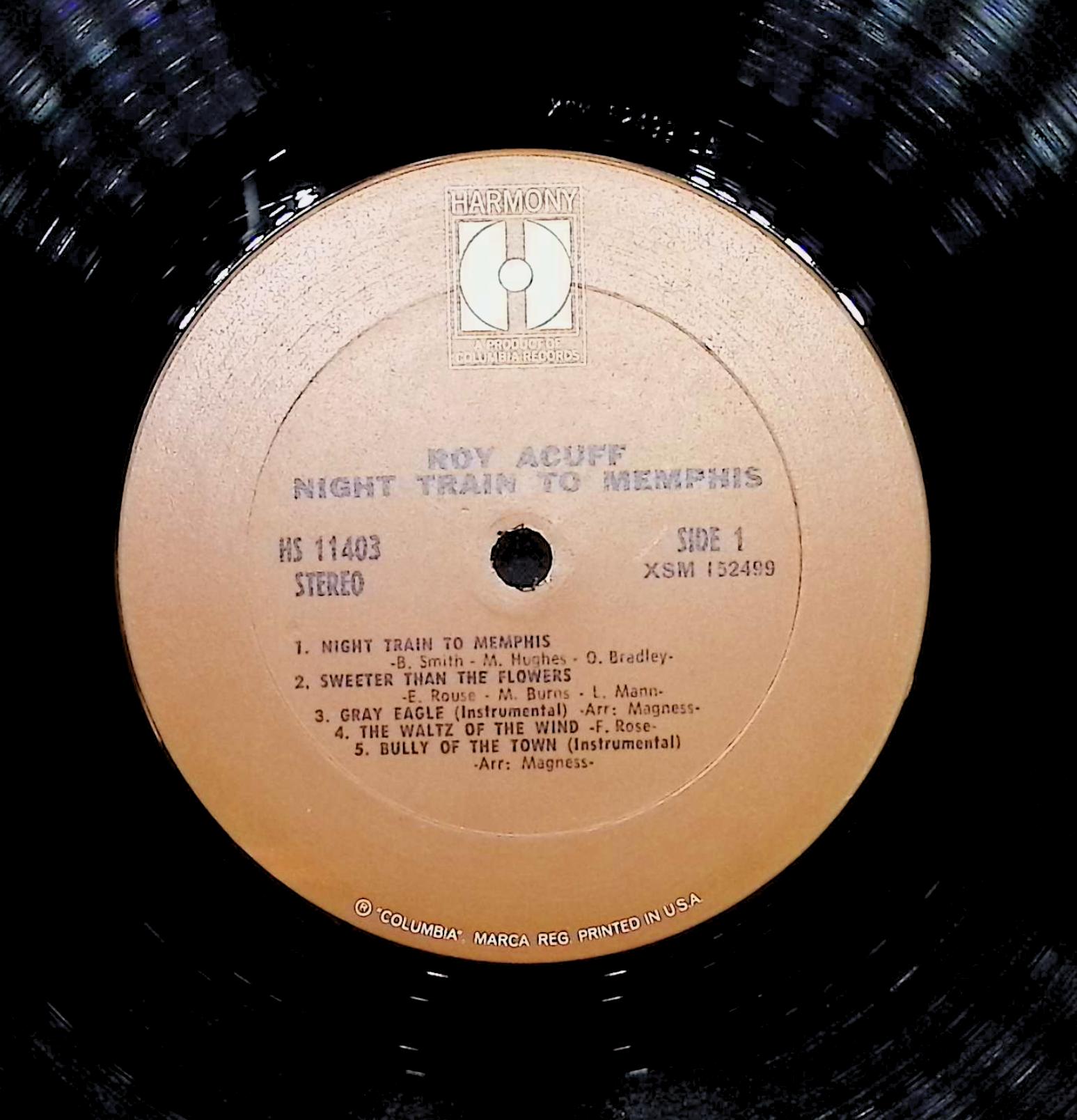 Roy Acuff Night Train To Memphis 1970 LP HS 11403 Folk, World, & Country — image 4
