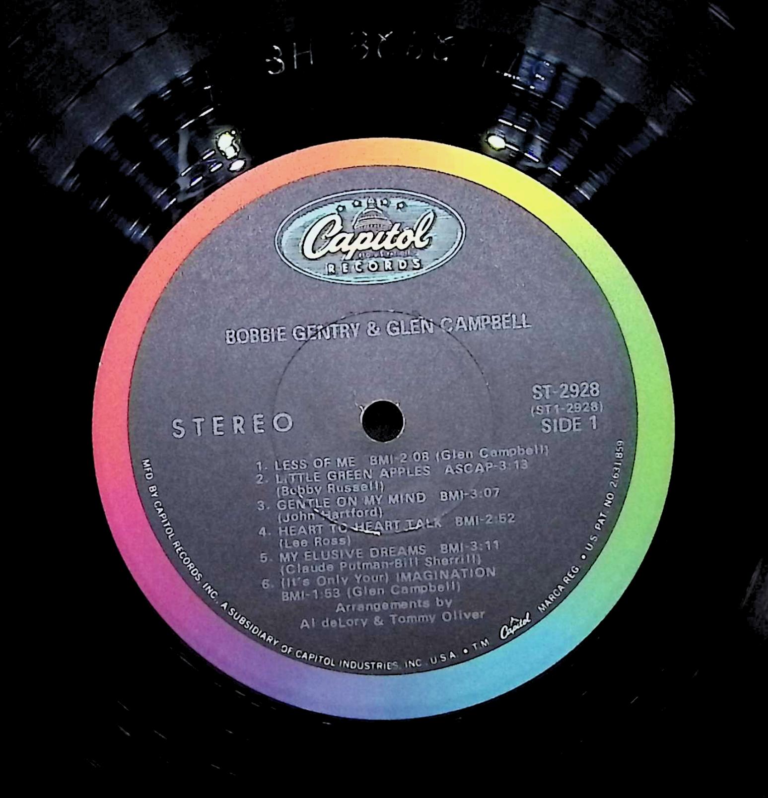 Bobbie Gentry & Glen Campbell 1968 LP ST 2928 Pop — image 2