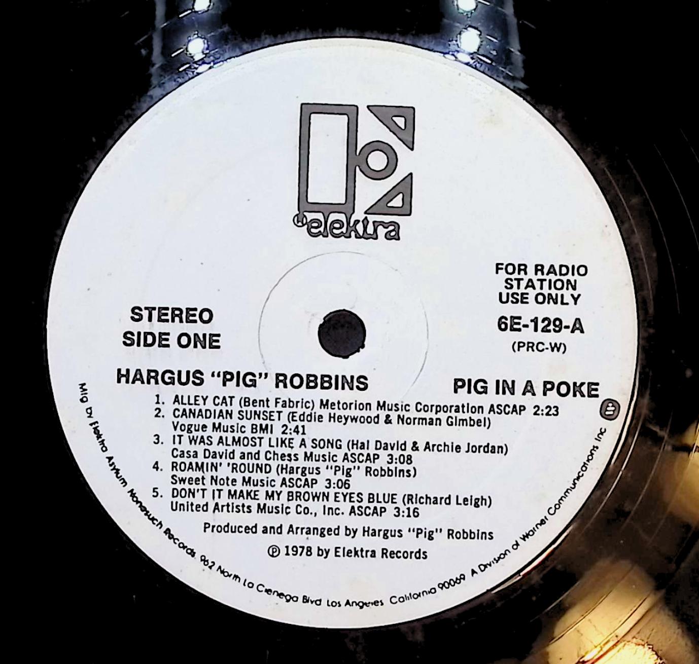 Hargus Robbins A Pig In A Poke 12" LP 1978 6E-129 Folk, World, & Country — image 2
