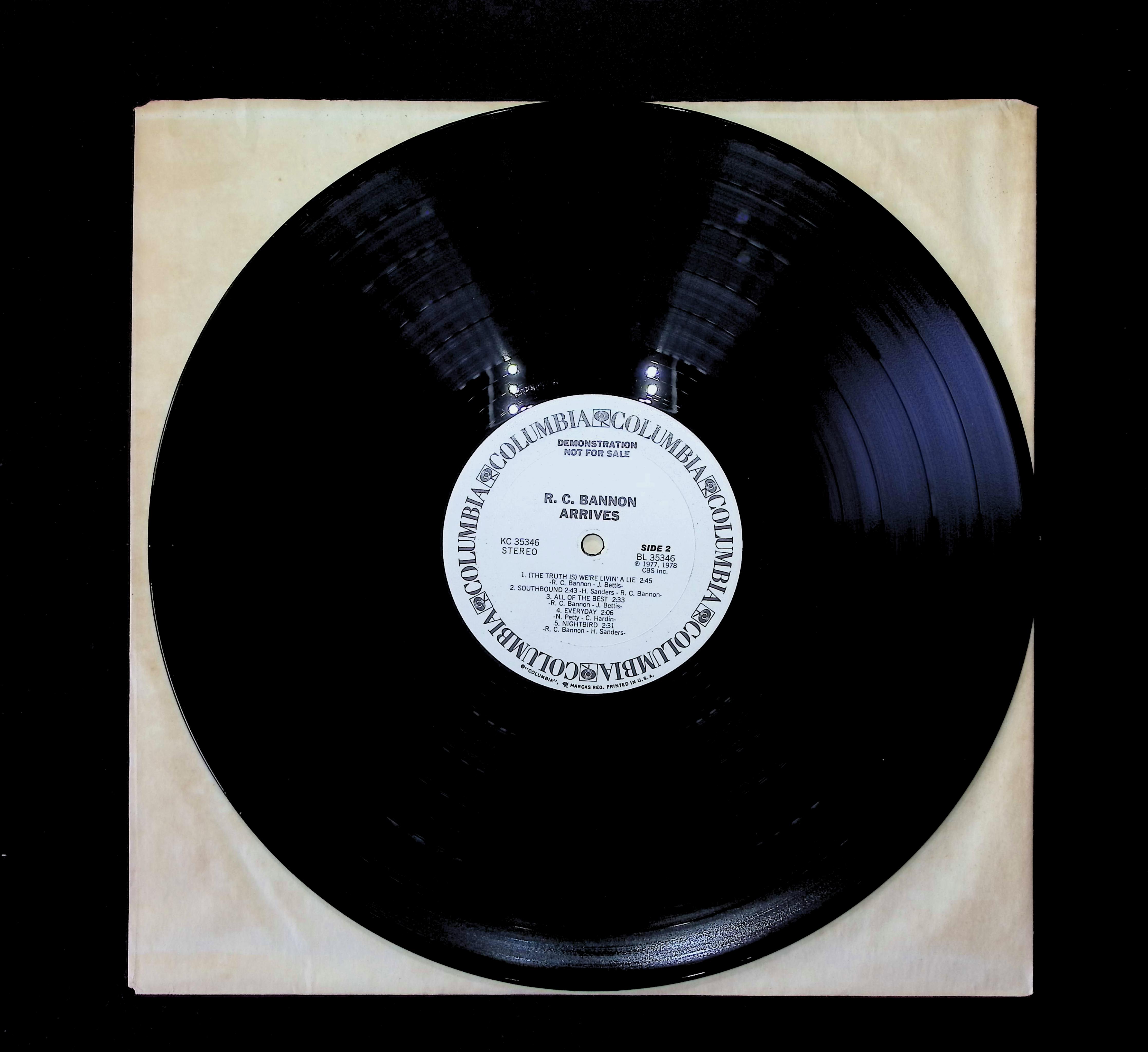 R.C. Bannon Arrives 12" LP 1978 KC 35346 Folk, World, & Country — image 3