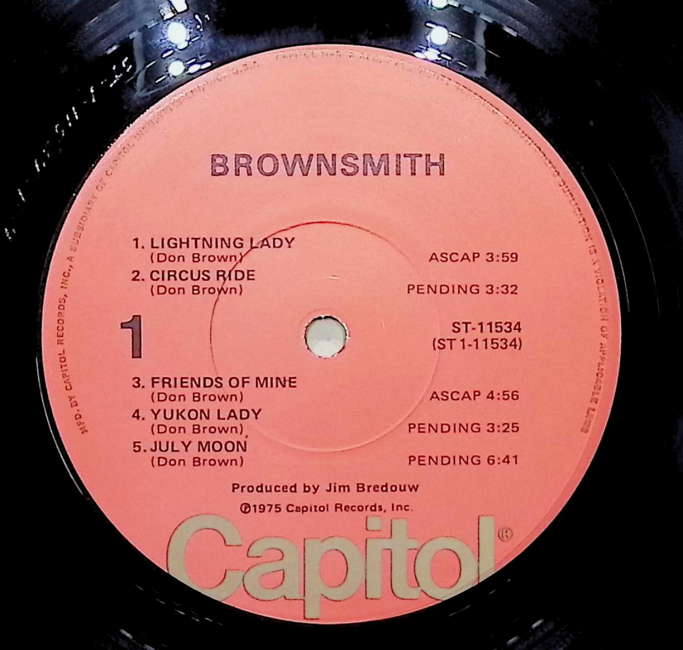 Brownsmith Brownsmith 12" LP 1975 ST-11534 Rock — image 2
