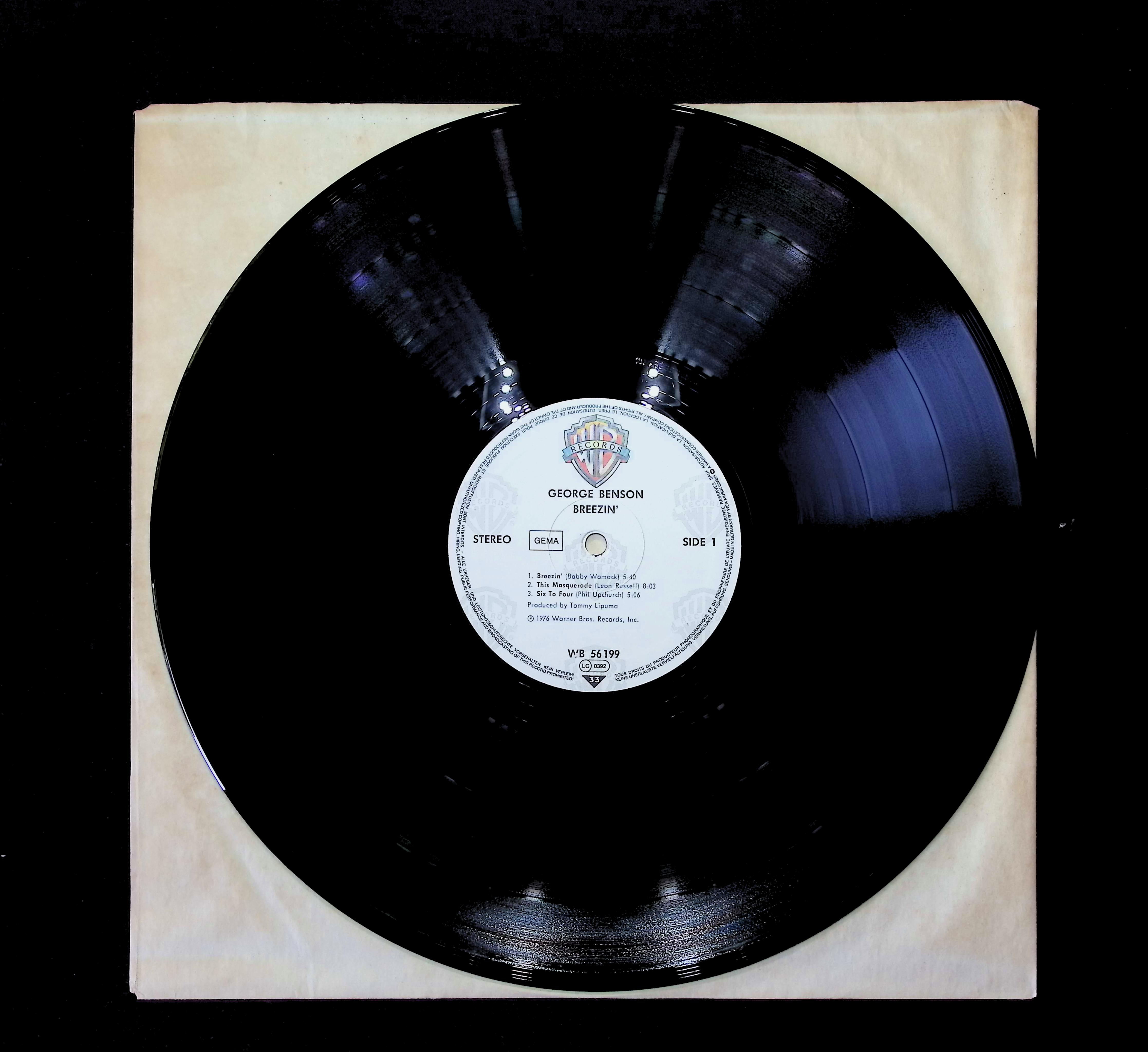 George Benson Breezin' 12" LP 1976 WB 56199 Jazz — image 3