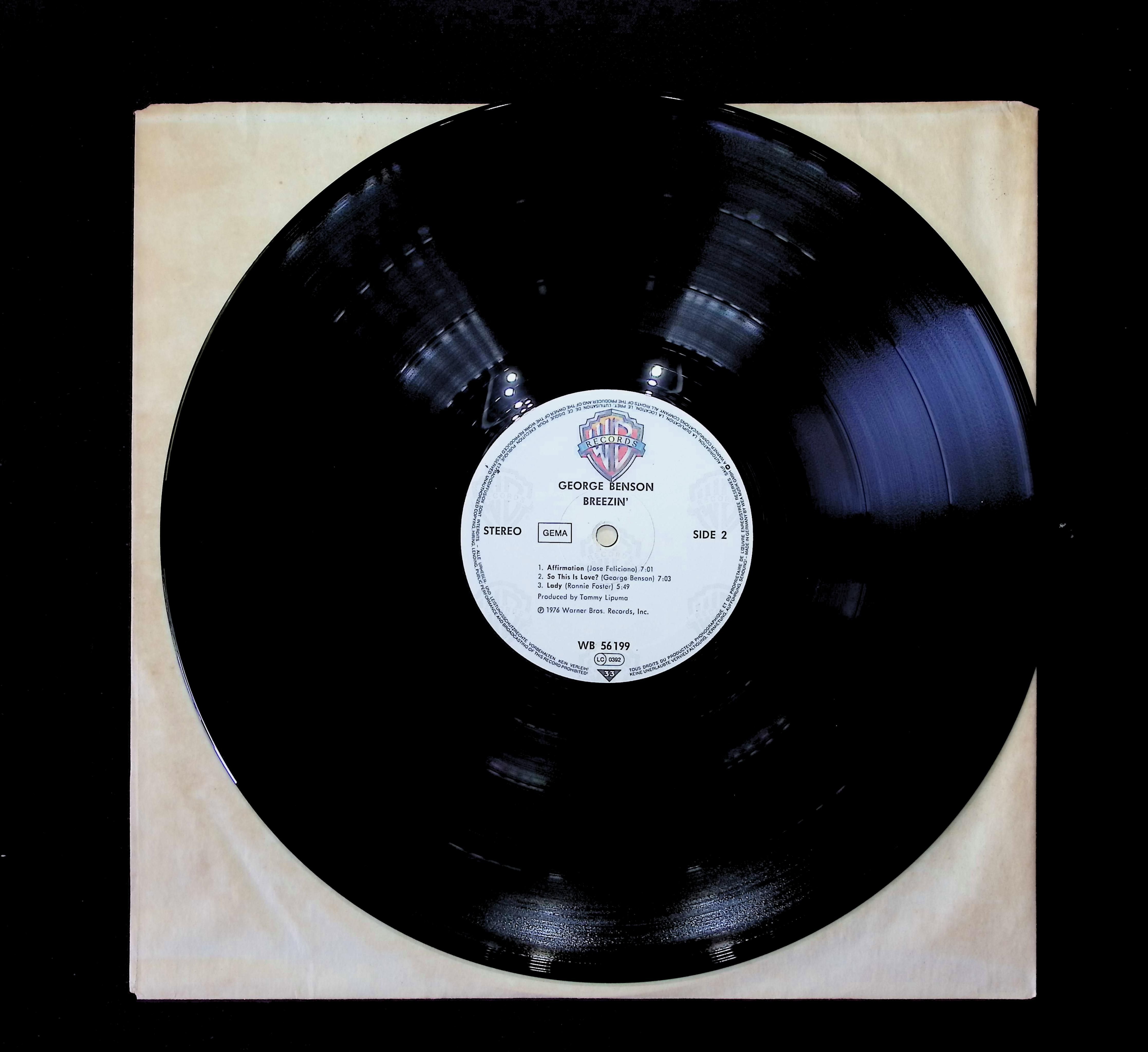 George Benson Breezin' 12" LP 1976 WB 56199 Jazz — image 5