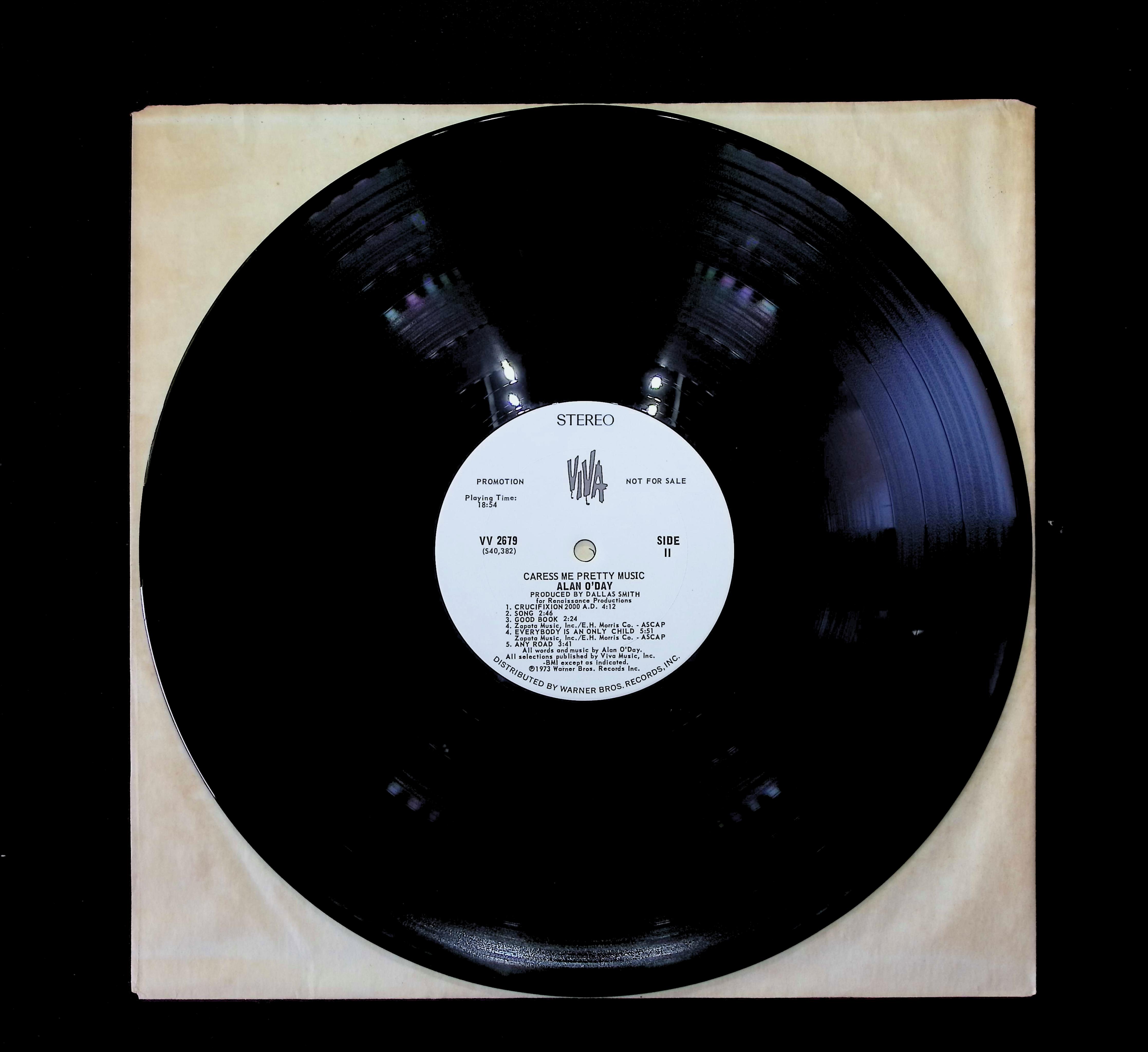 Alan O'Day Caress Me Pretty Music 12" LP 1973 VV 2679 Rock — image 3