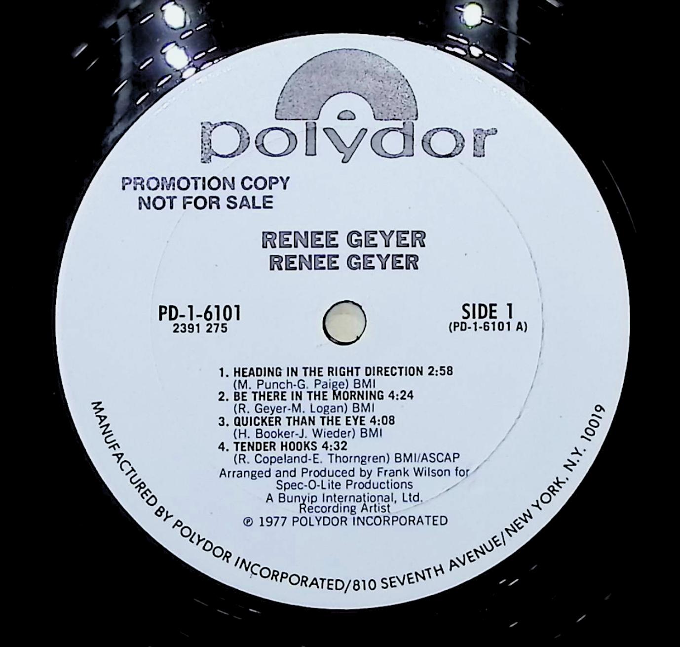 Renee Geyer Renee Geyer 12" LP 1977 PD-1-6101 Funk / Soul — image 4