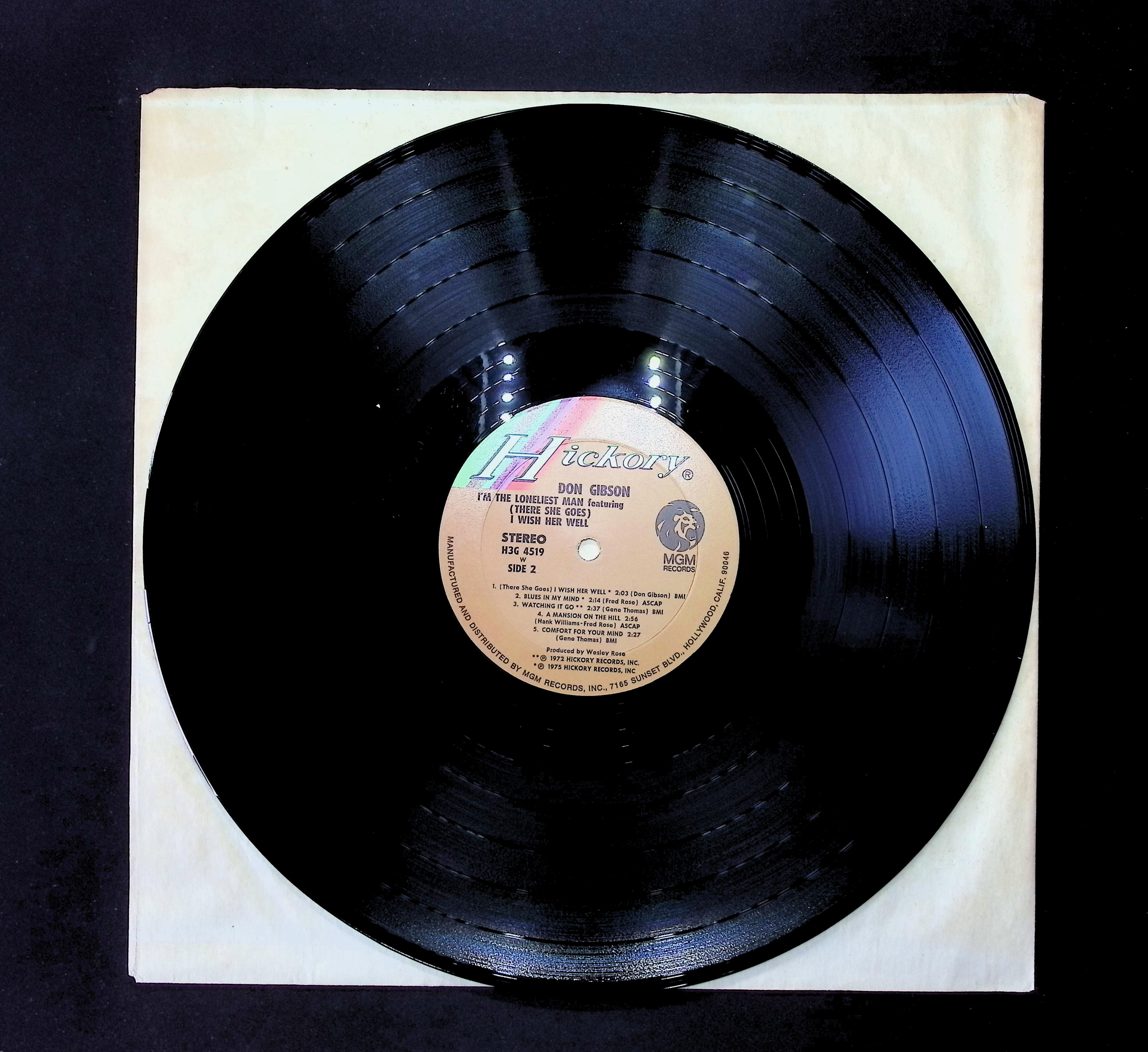 Don Gibson I Am The Loneliest Man 1975 LP H3G-4519 Folk, World, & Country — image 3