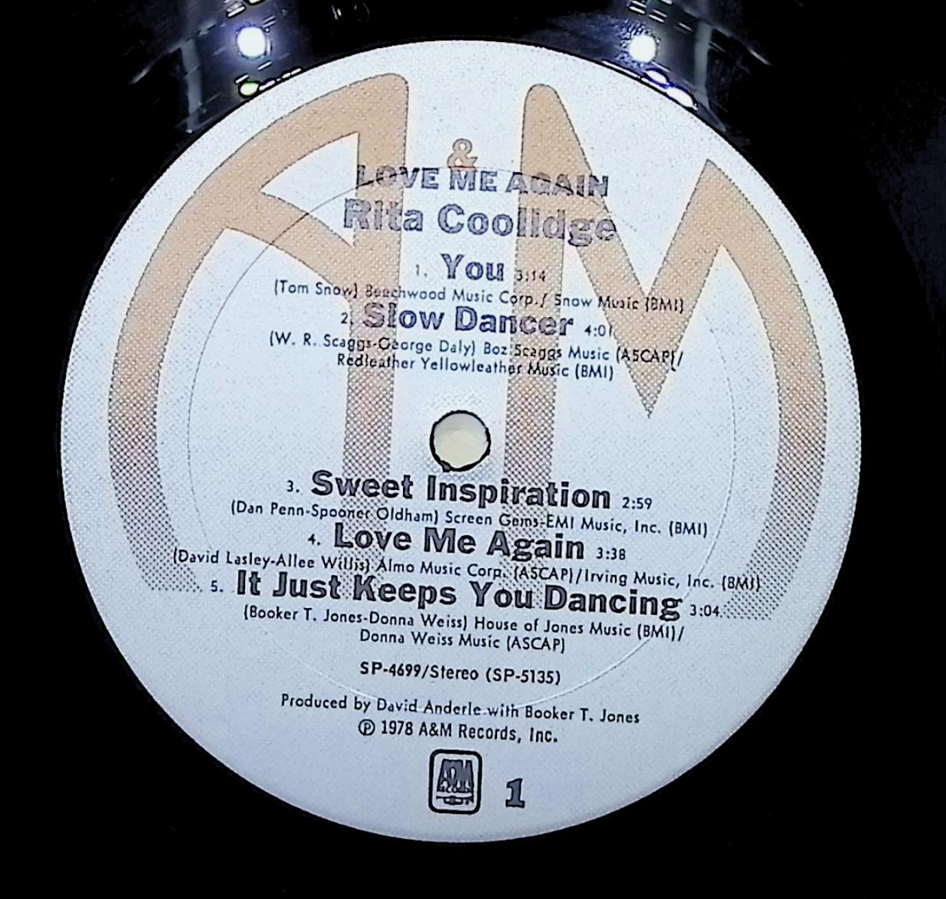 Rita Coolidge Love Me Again 12" LP 1978 SP-4699 Rock — image 4