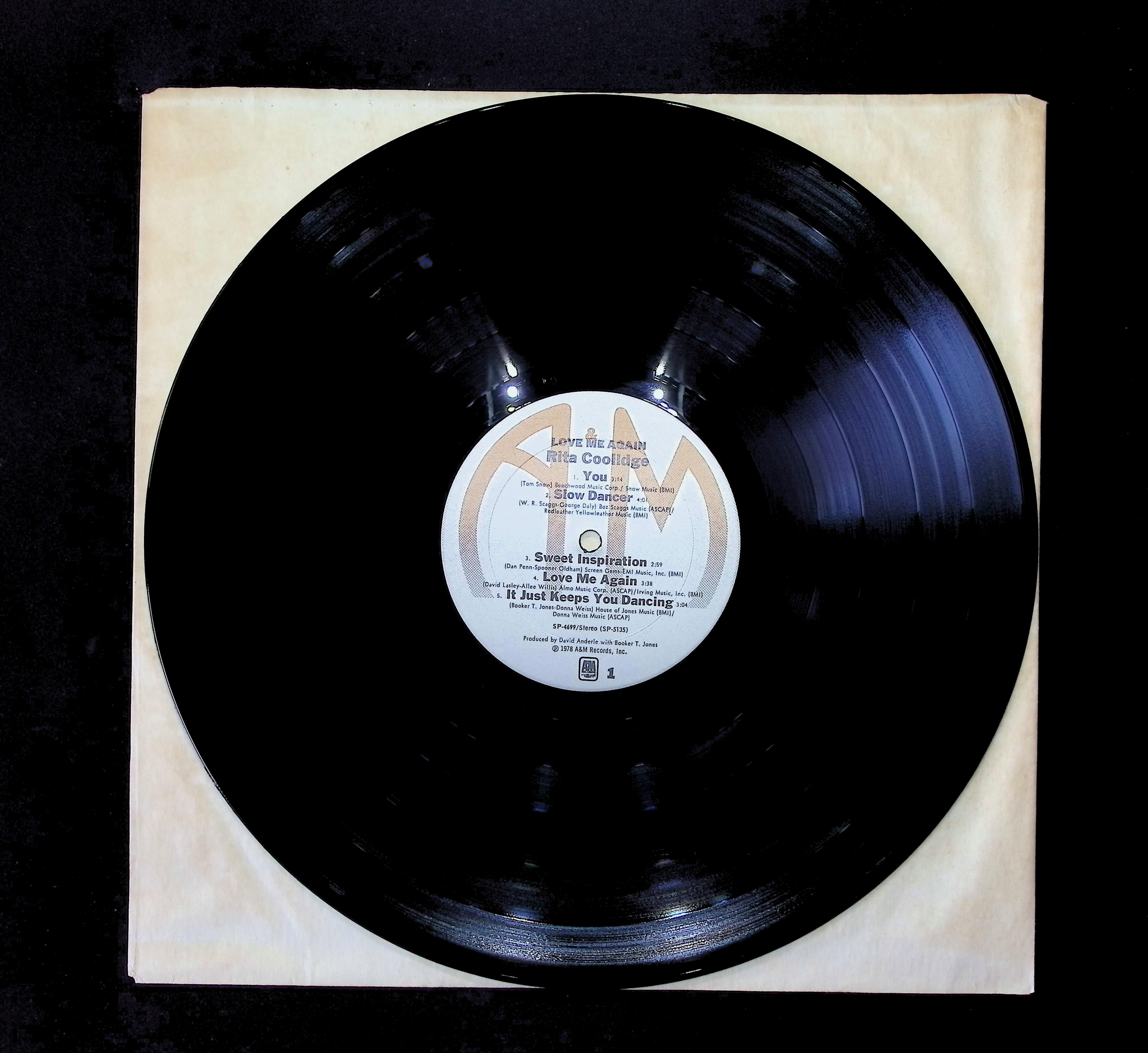 Rita Coolidge Love Me Again 12" LP 1978 SP-4699 Rock — image 5