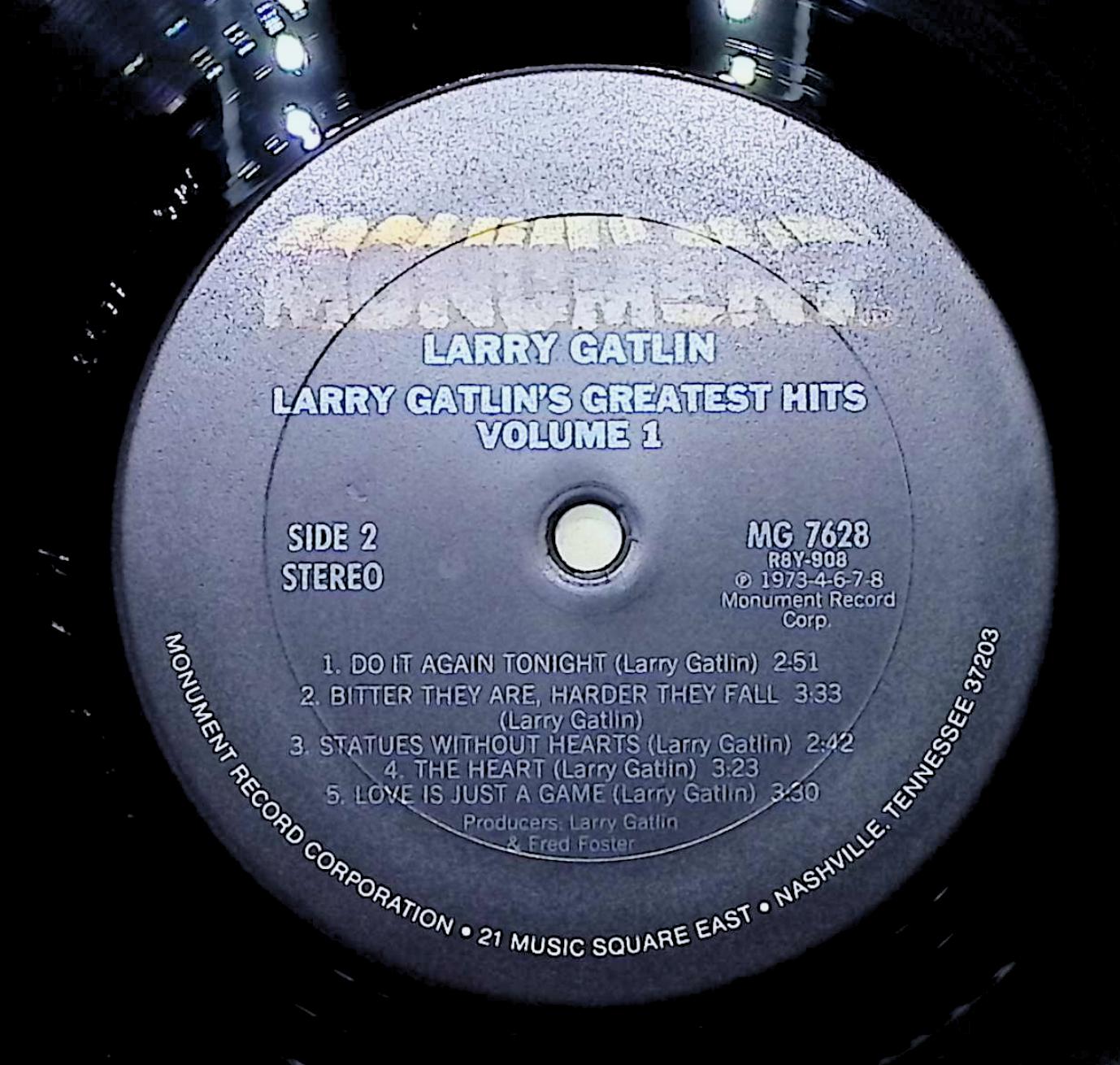 Larry Gatlin Larry Gatlin's Greatest Hits Volume 1 12" LP 1978 MG 7628 Folk, World, & Country — image 2
