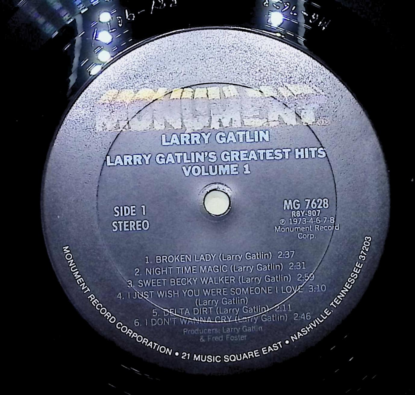 Larry Gatlin Larry Gatlin's Greatest Hits Volume 1 12" LP 1978 MG 7628 Folk, World, & Country — image 4