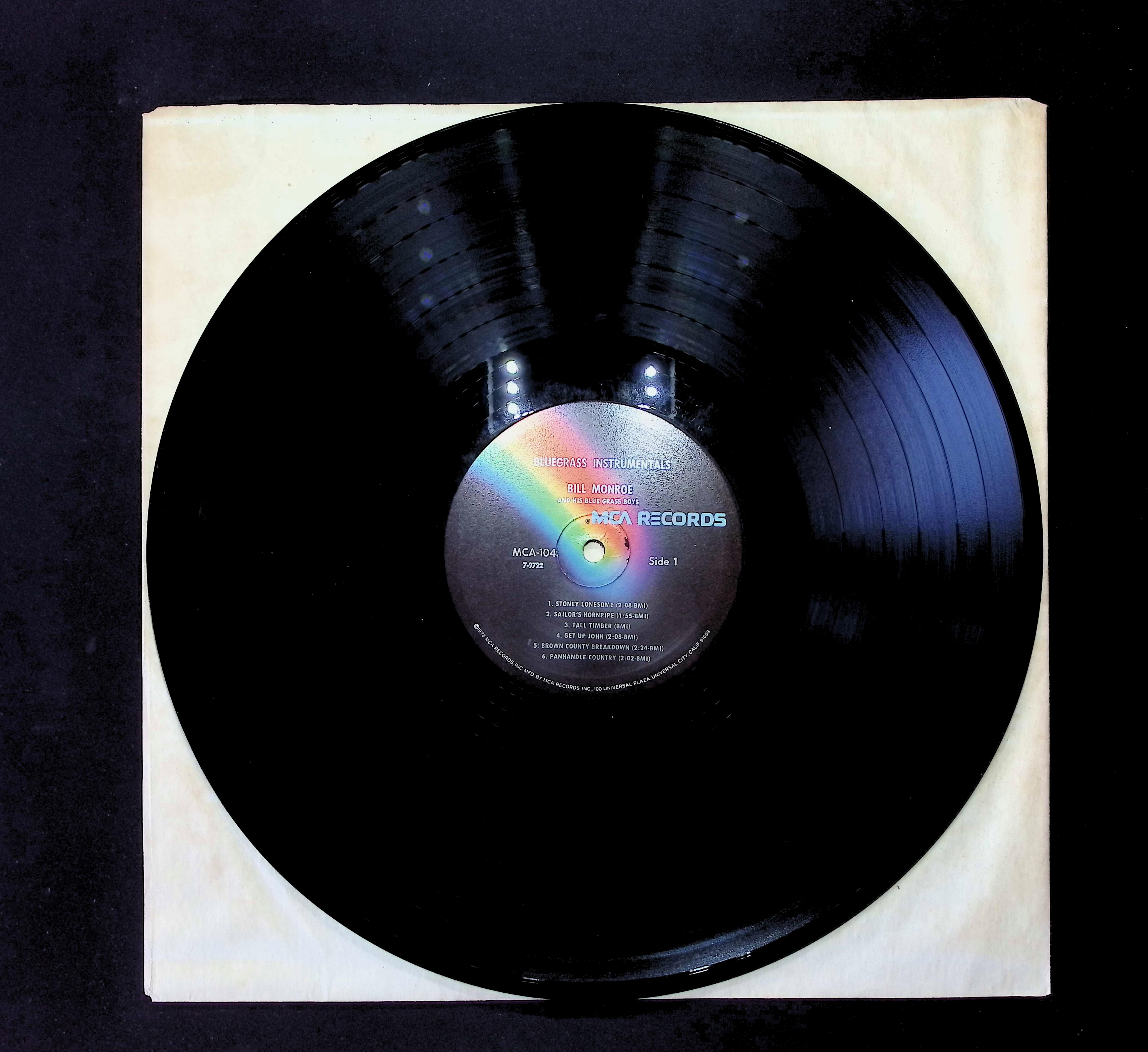 Bill Monroe & His Blue Grass Boys-Bluegrass Instrumentals 1973 LP Folk, World, & Country  — image 3