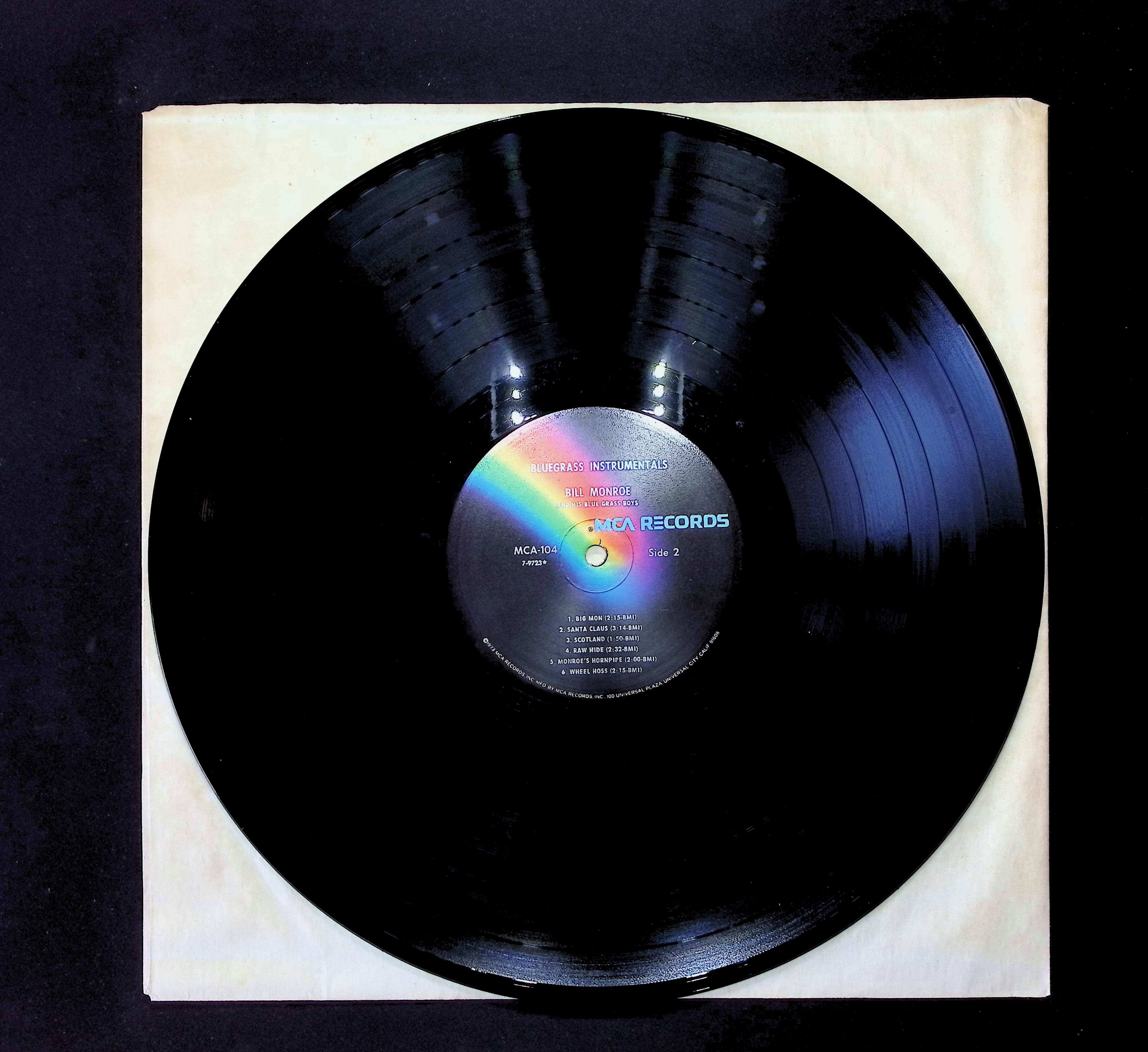 Bill Monroe & His Blue Grass Boys-Bluegrass Instrumentals 1973 LP Folk, World, & Country  — image 5