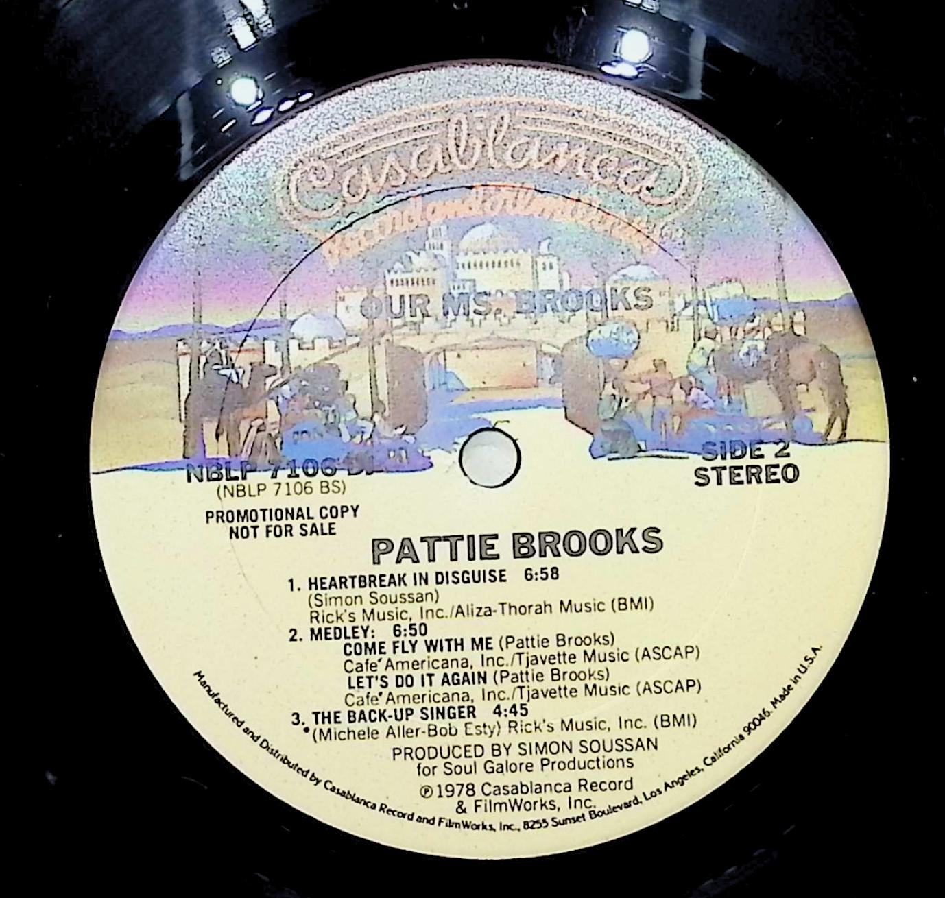 Pattie Brooks Our Ms. Brooks 12" LP 1978 NBLP 7106 Electronic — image 2