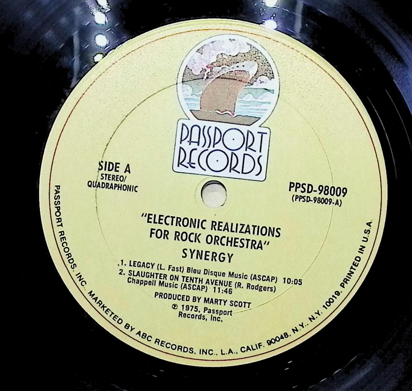 Synergy-Electronic Realizations For Rock Orchestra 1975 LP PPSD-98009 Electronic — image 2