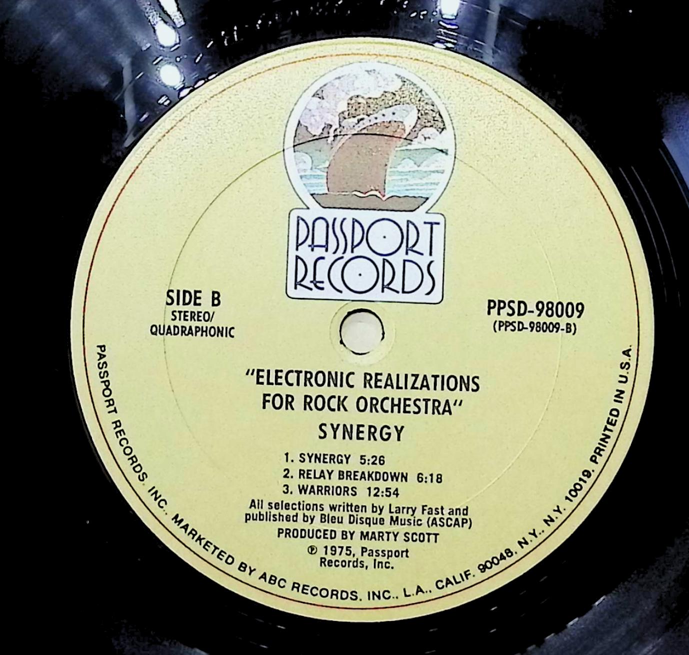 Synergy-Electronic Realizations For Rock Orchestra 1975 LP PPSD-98009 Electronic — image 4