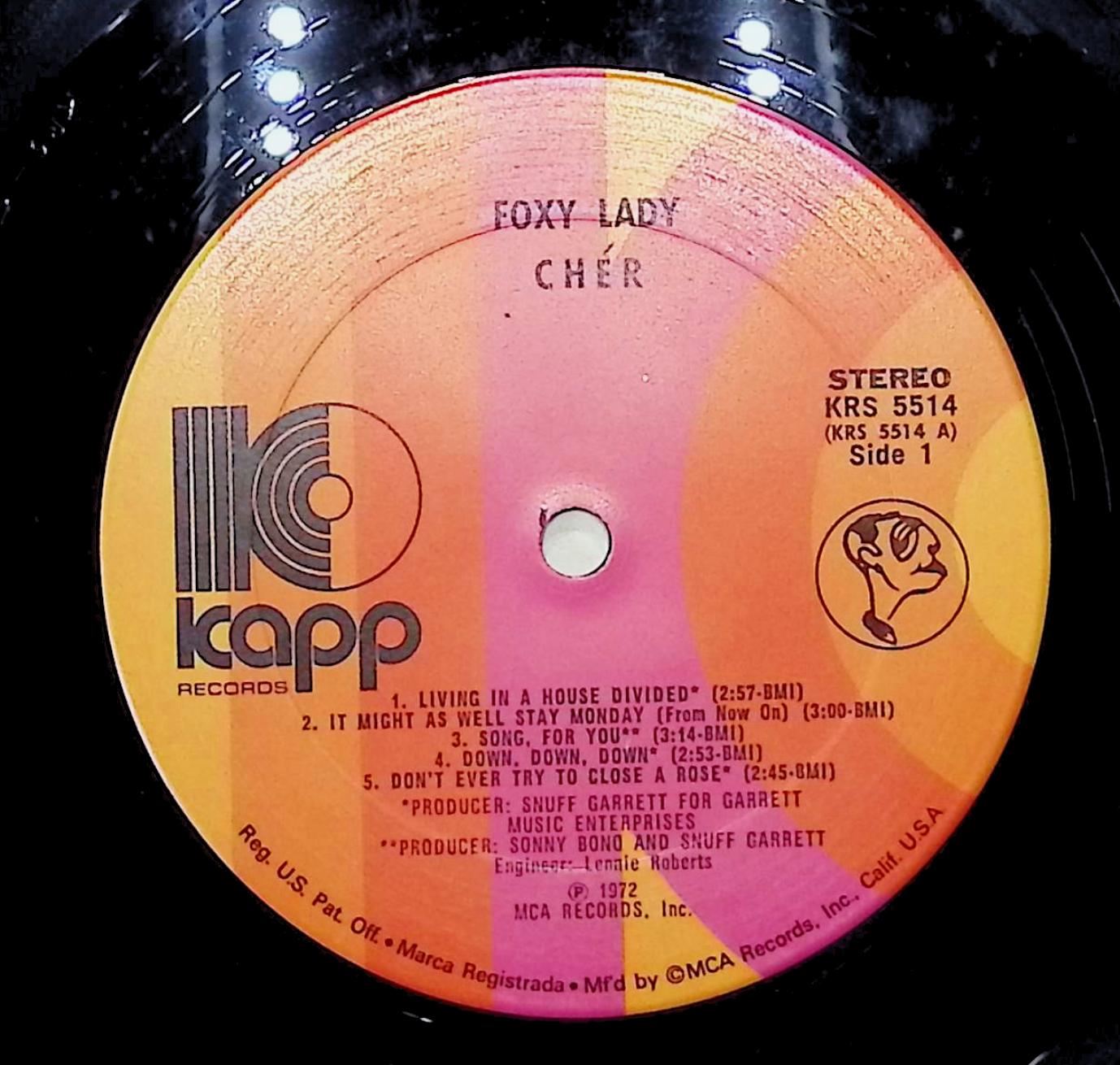 Cher Foxy Lady 12" LP 1972 KRS-5514 Rock — image 2