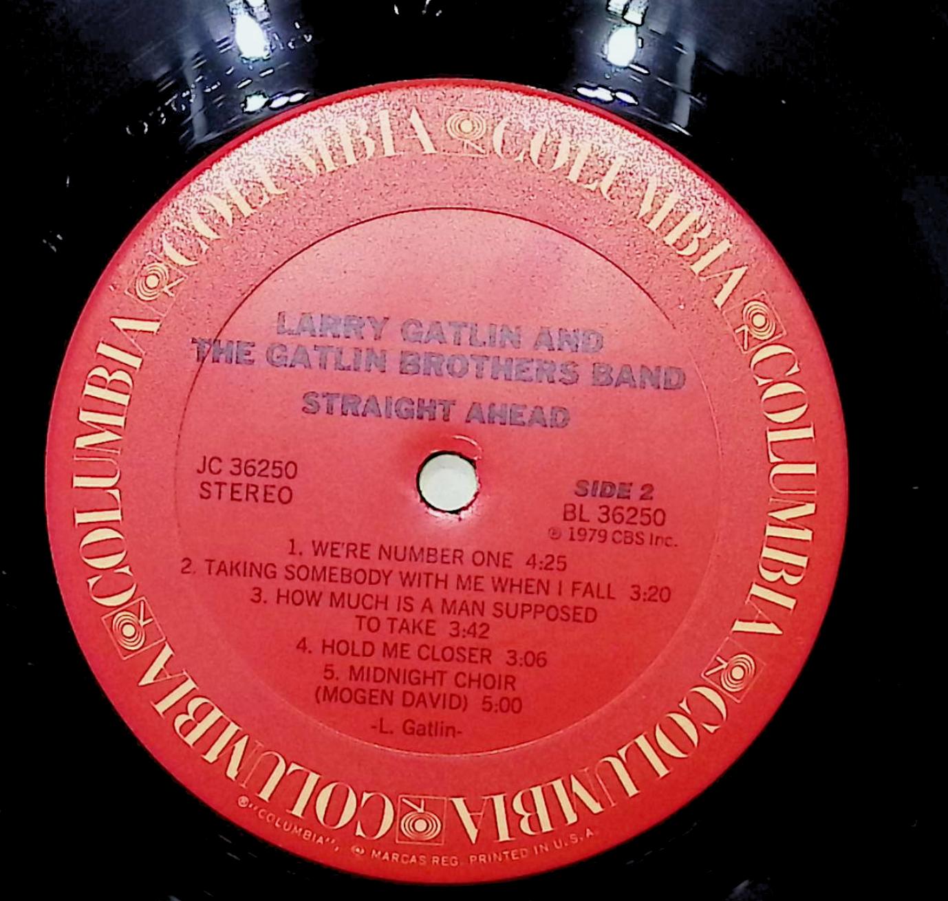 Larry Gatlin & The Gatlin Brothers Straight Ahead 12" LP 1979 JC 36250 Folk, World, & Country — image 4