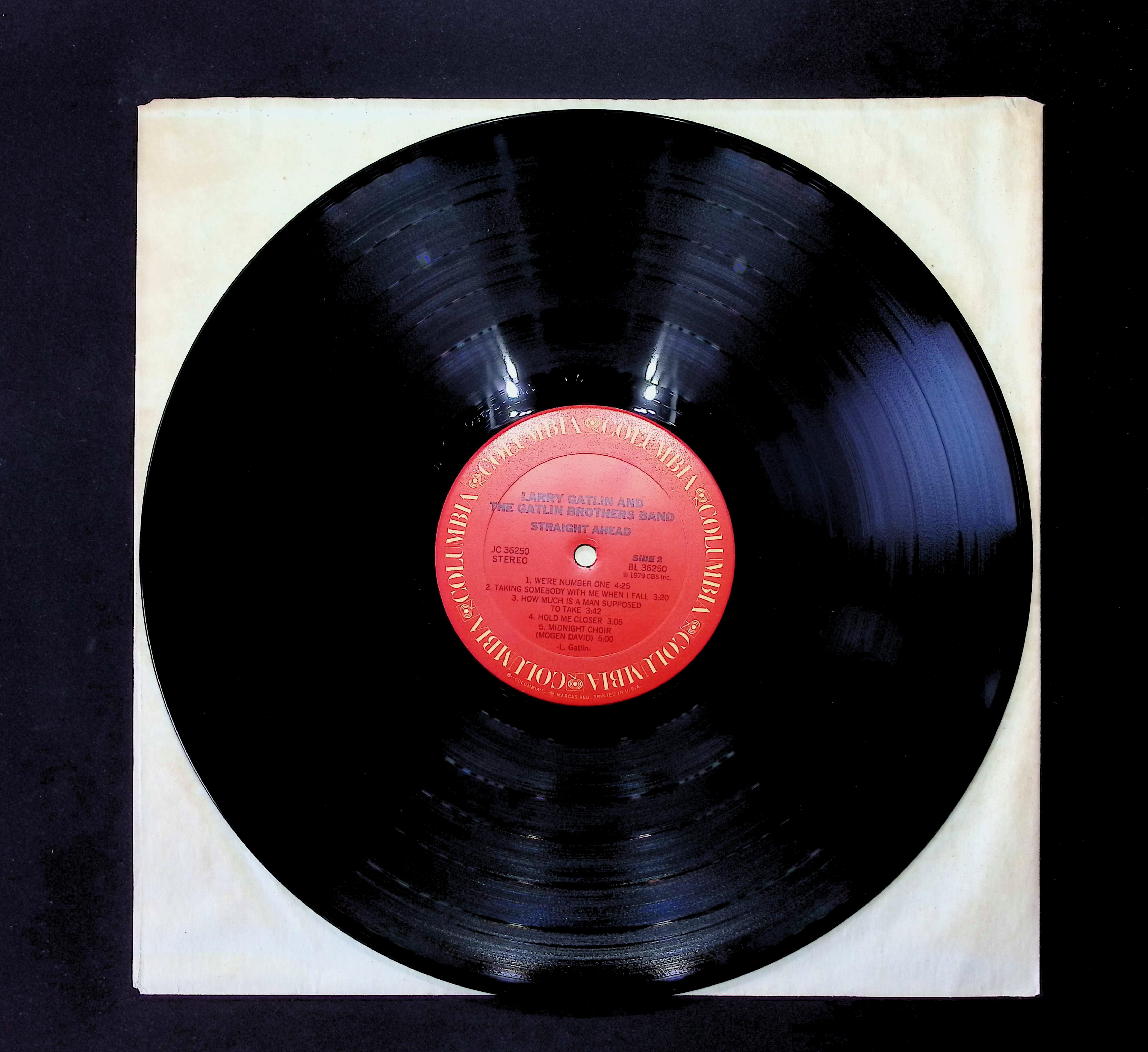 Larry Gatlin & The Gatlin Brothers Straight Ahead 12" LP 1979 JC 36250 Folk, World, & Country — image 5
