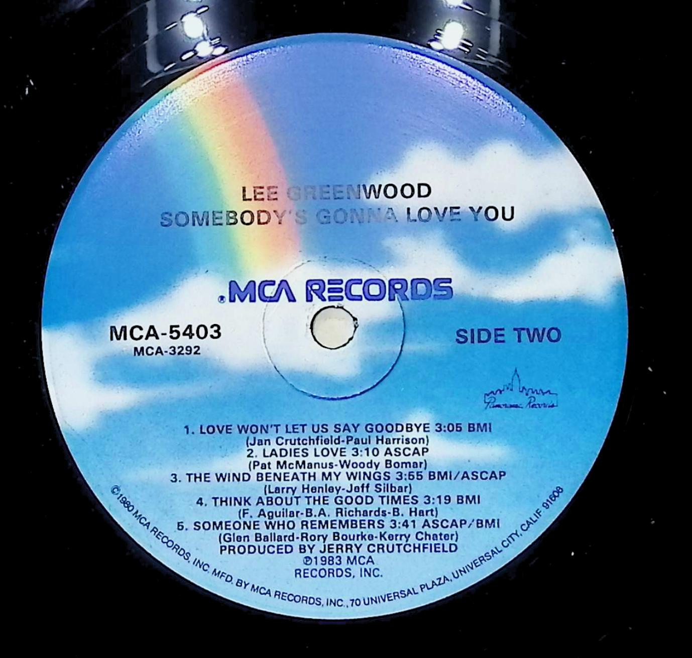 Lee Greenwood Somebody's Gonna Love You 12" LP 1983 MCA5403 Folk, World, & Country — image 4
