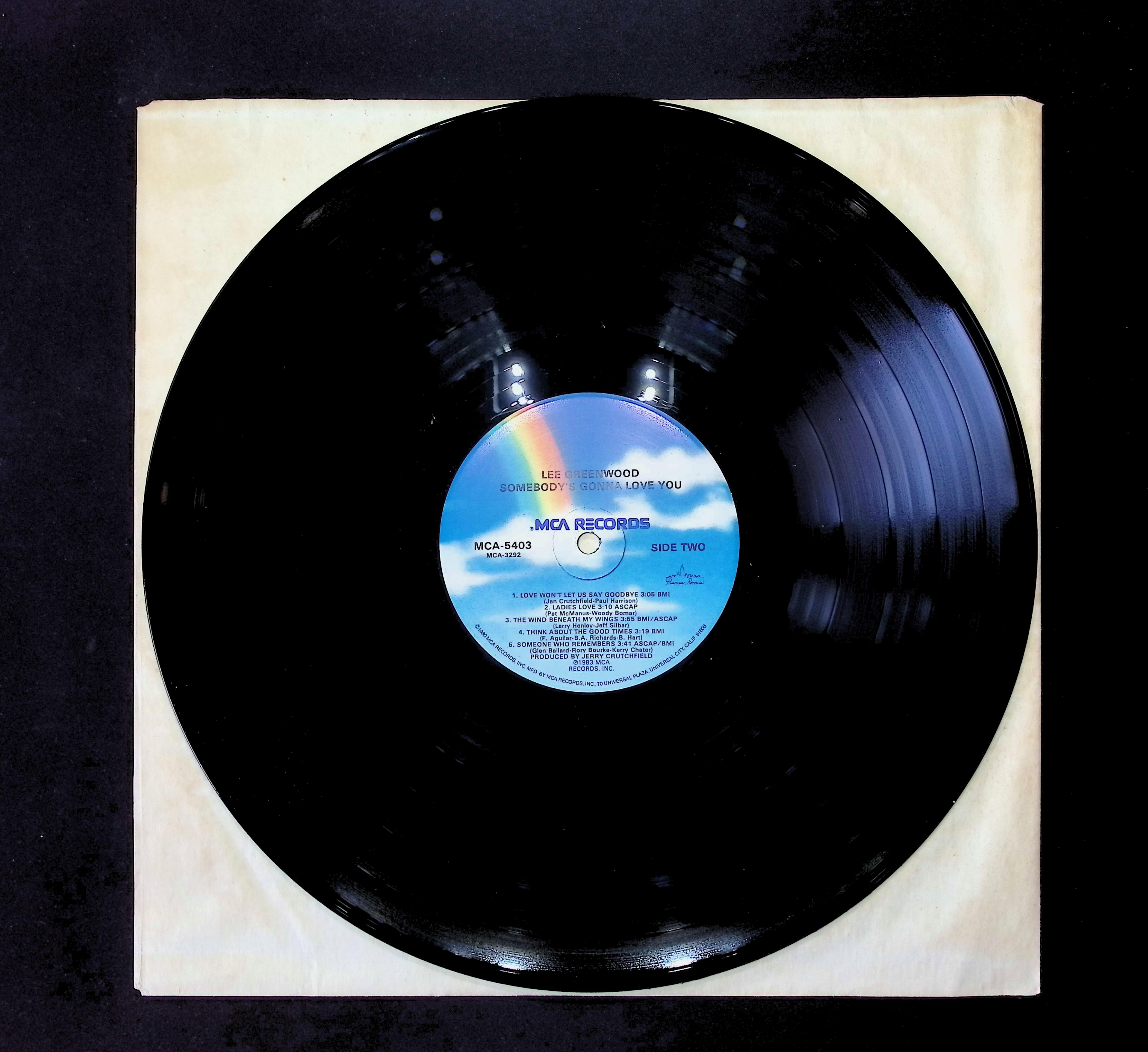 Lee Greenwood Somebody's Gonna Love You 12" LP 1983 MCA5403 Folk, World, & Country — image 5
