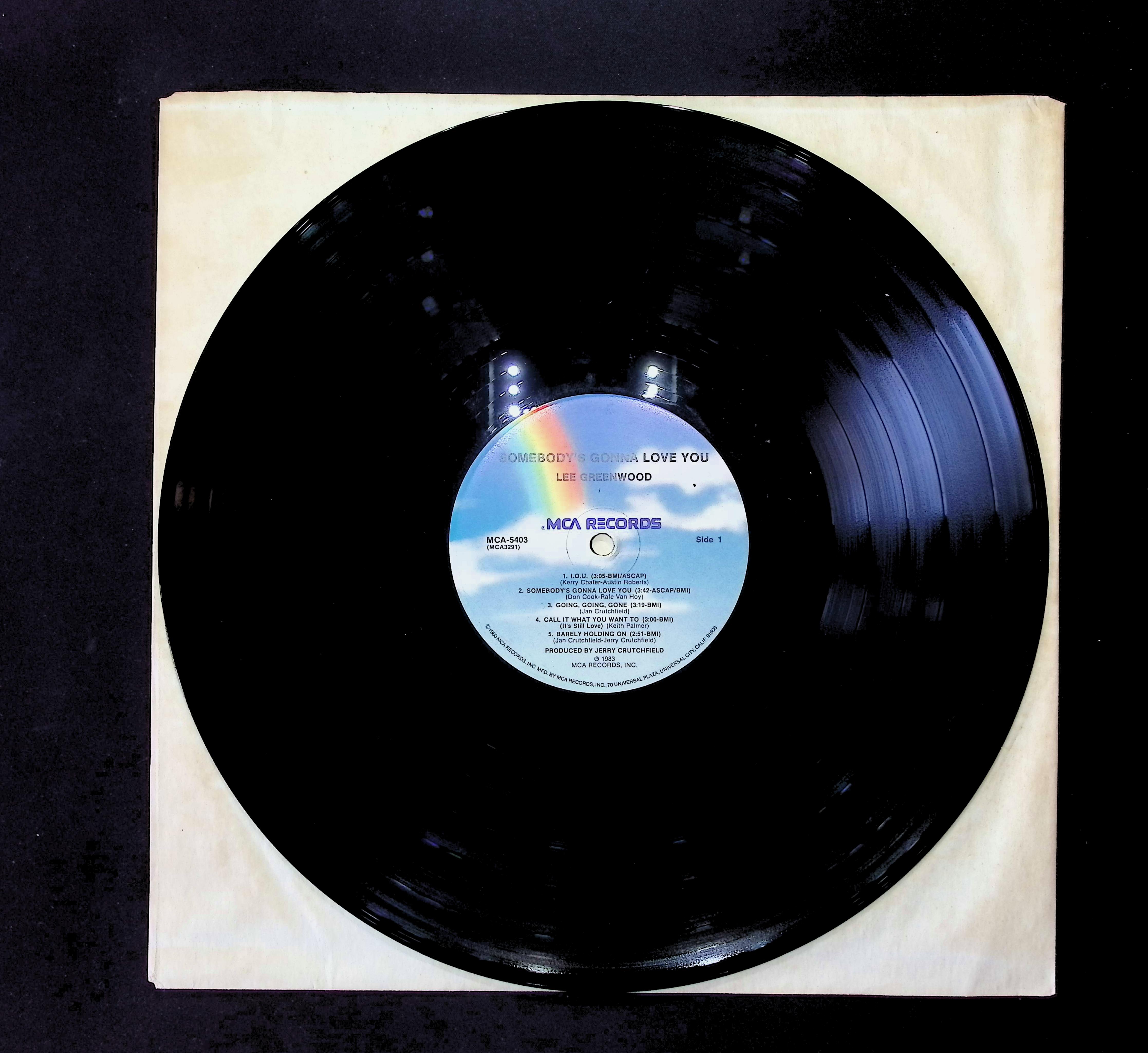 Lee Greenwood Somebody's Gonna Love You 12" LP 1983 MCA5403 Folk, World, & Country — image 5