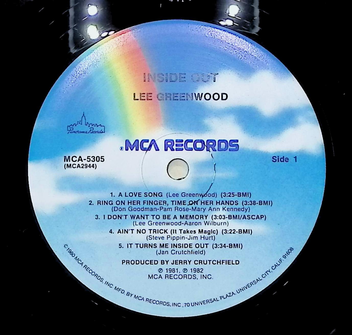 Lee Greenwood Inside And Out 12" LP 1982 MCA-5305 Folk, World, & Country — image 2