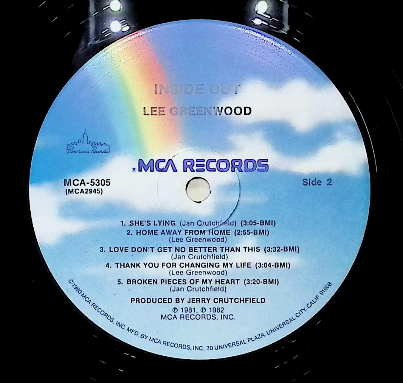 Lee Greenwood Inside And Out 12" LP 1982 MCA-5305 Folk, World, & Country — image 4
