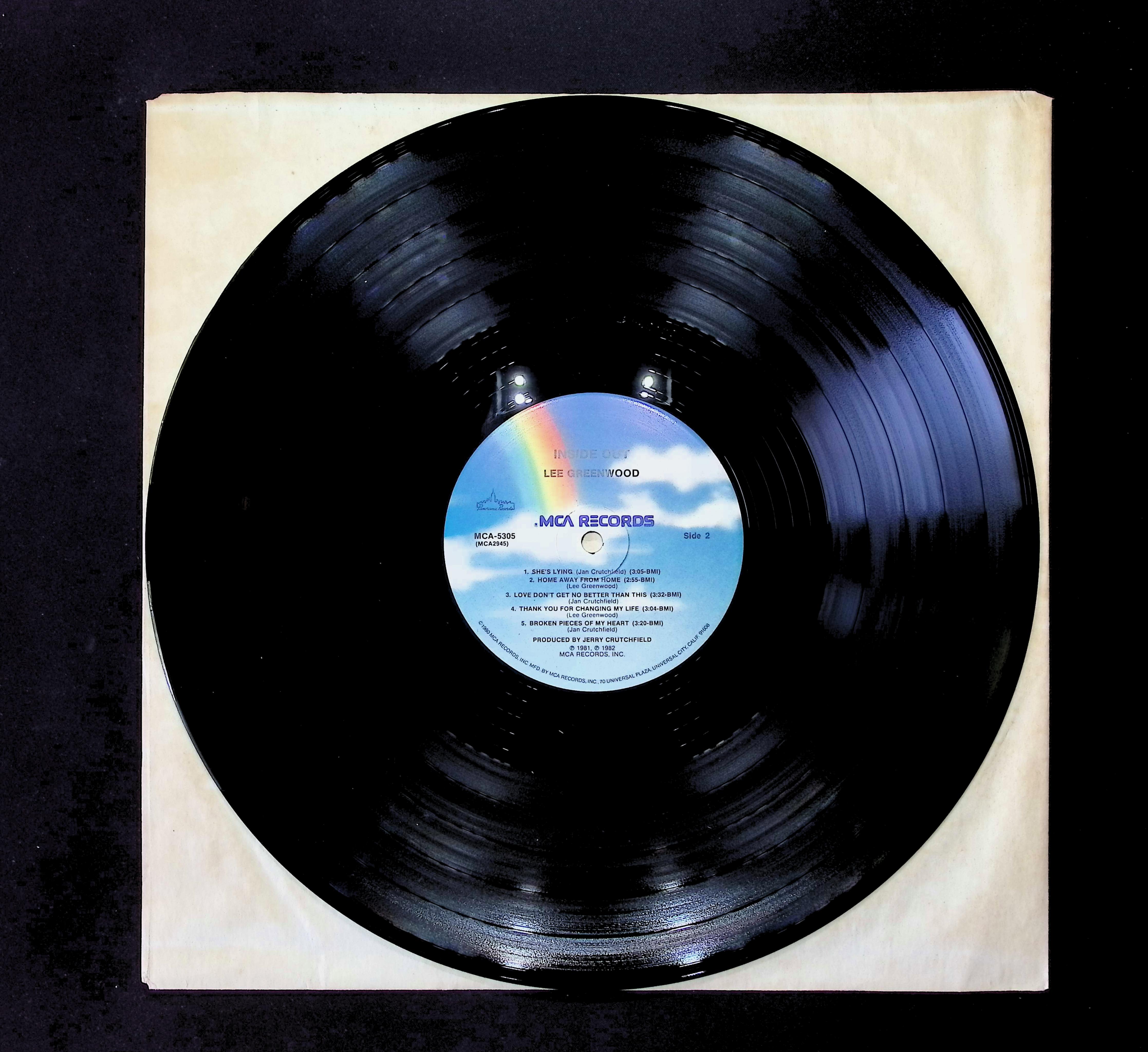 Lee Greenwood Inside And Out 12" LP 1982 MCA-5305 Folk, World, & Country — image 5