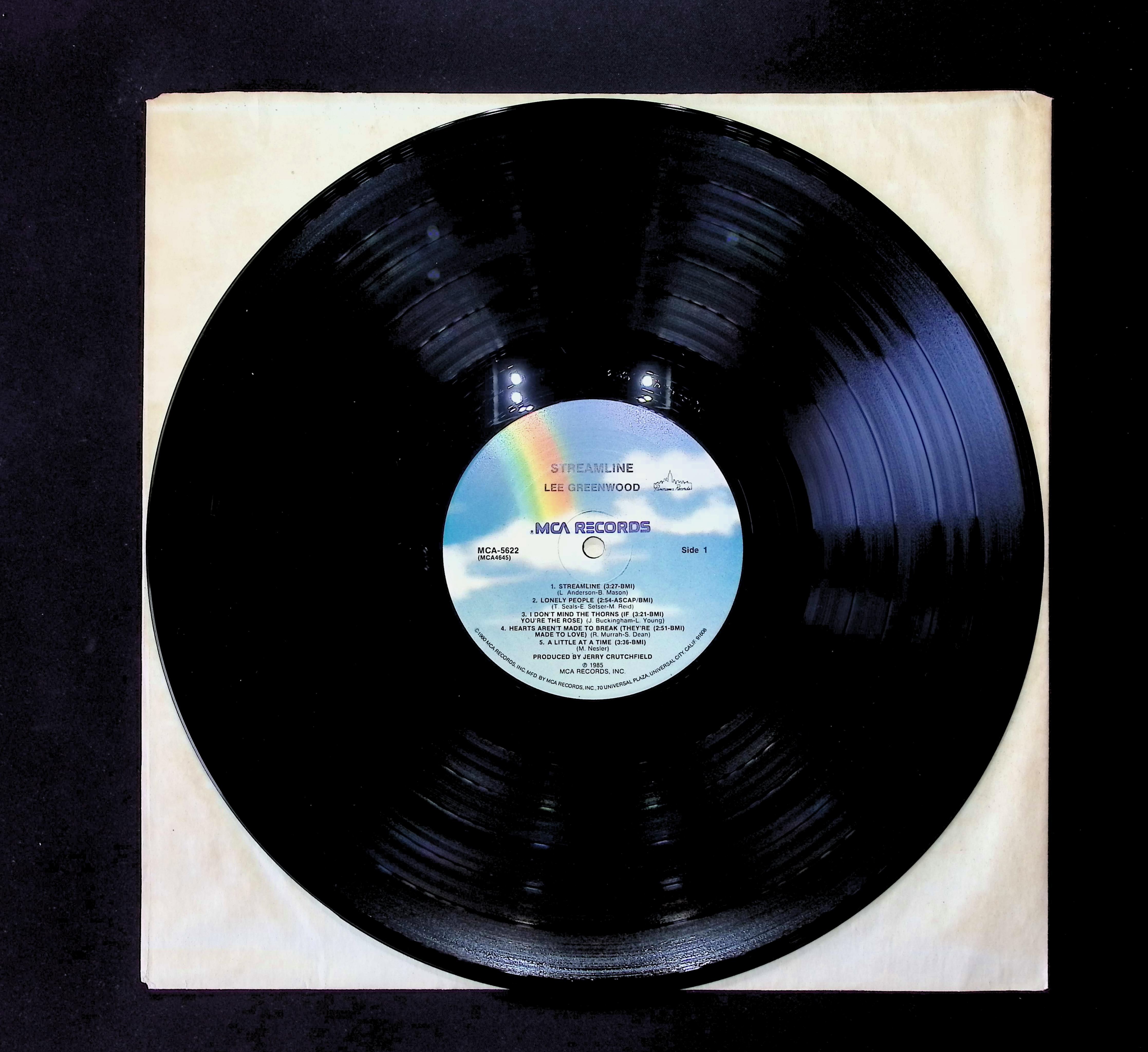 Lee Greenwood Streamline 12" LP 1985 MCA-5622 Pop — image 3