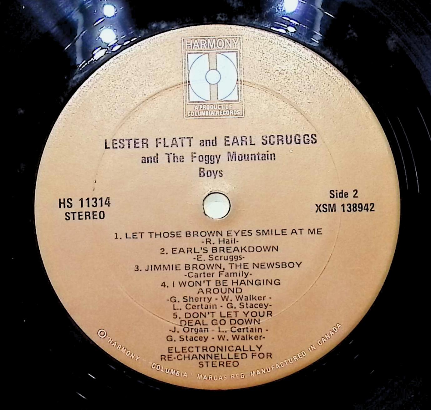 Flatt & Scruggs Lester Flatt And Earl Scruggs And The Foggy Mountain Boys 12" LP 1969 HS 11314 Folk, World, & Country — image 4