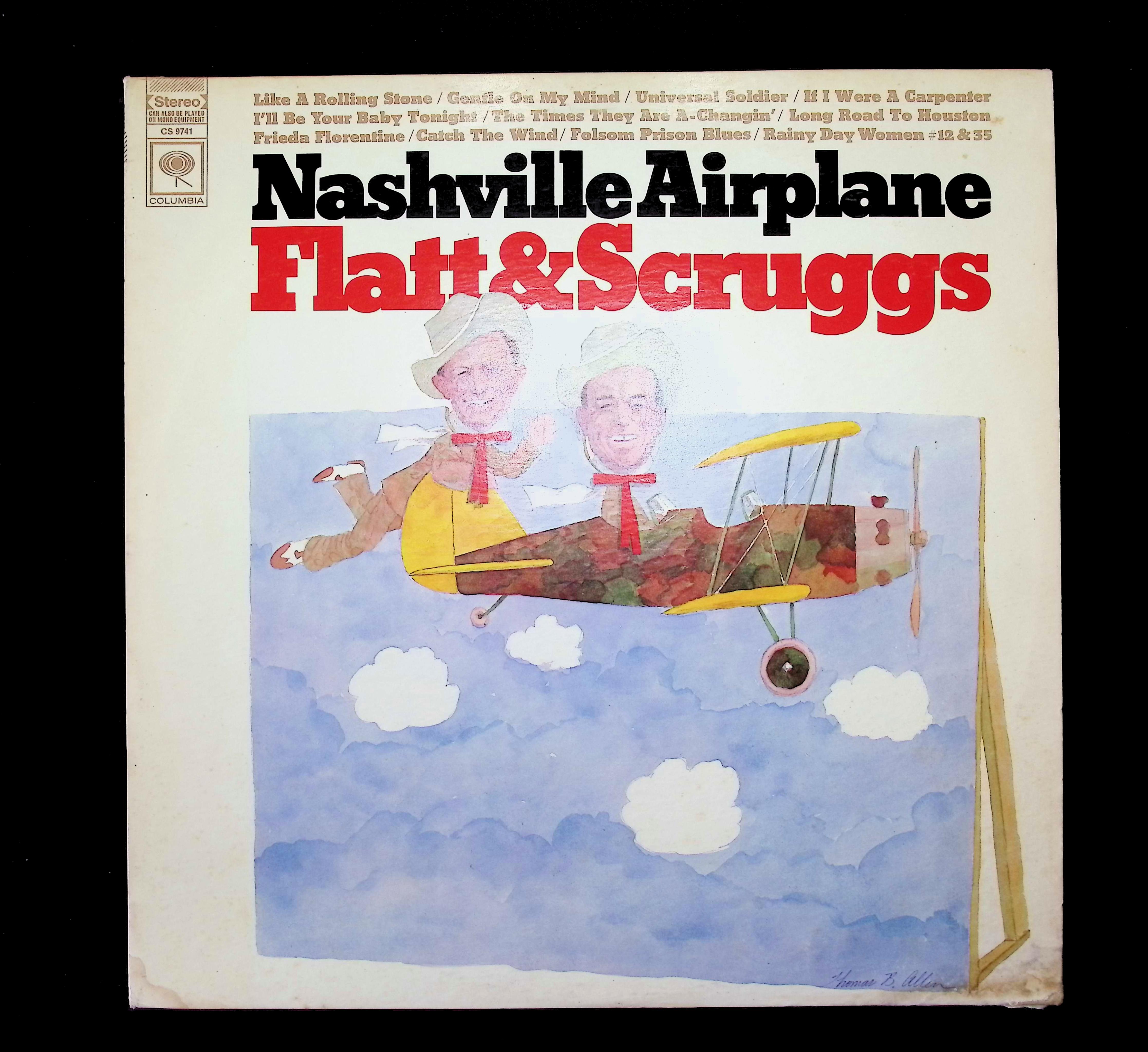 Lester Flatt, Earl Scruggs Nashville Airplane 12" LP 0 CS 9741 Folk, World, & Country