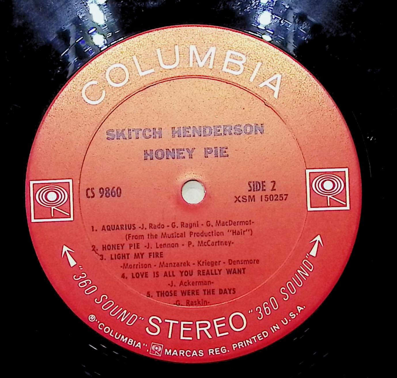 Skitch Henderson Honey Pie 12" LP 1969 CS 9860 Jazz — image 2