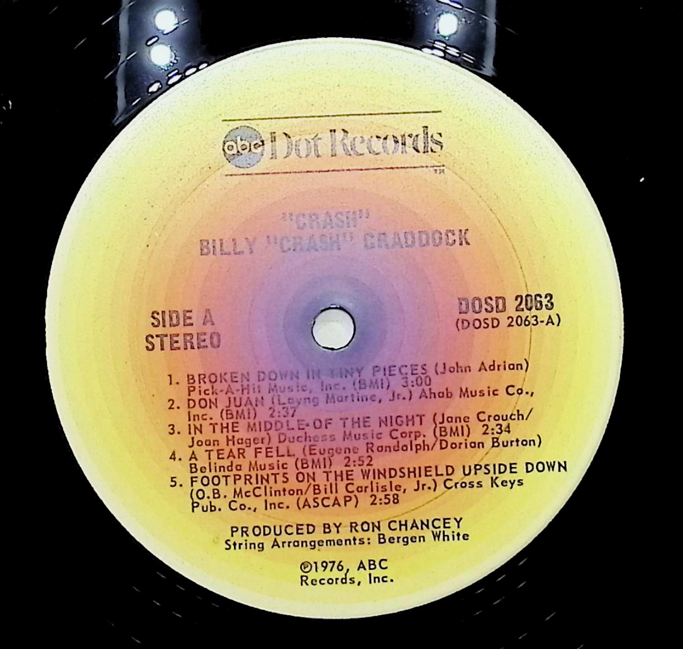 Billy 'Crash' Craddock Crash 1976 LP DOSD-2063 Rock,Folk, World, & Country — image 4