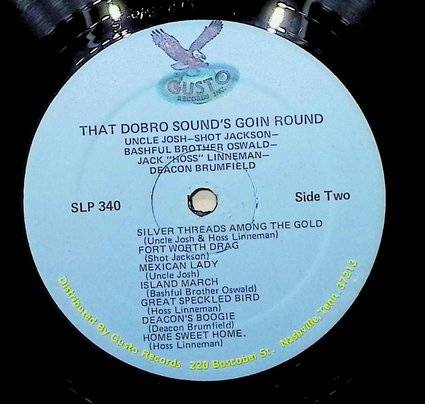 Various That Dobro Sound's Goin' 'Round 12" LP 1975 SLP 340 Folk, World, & Country — image 2