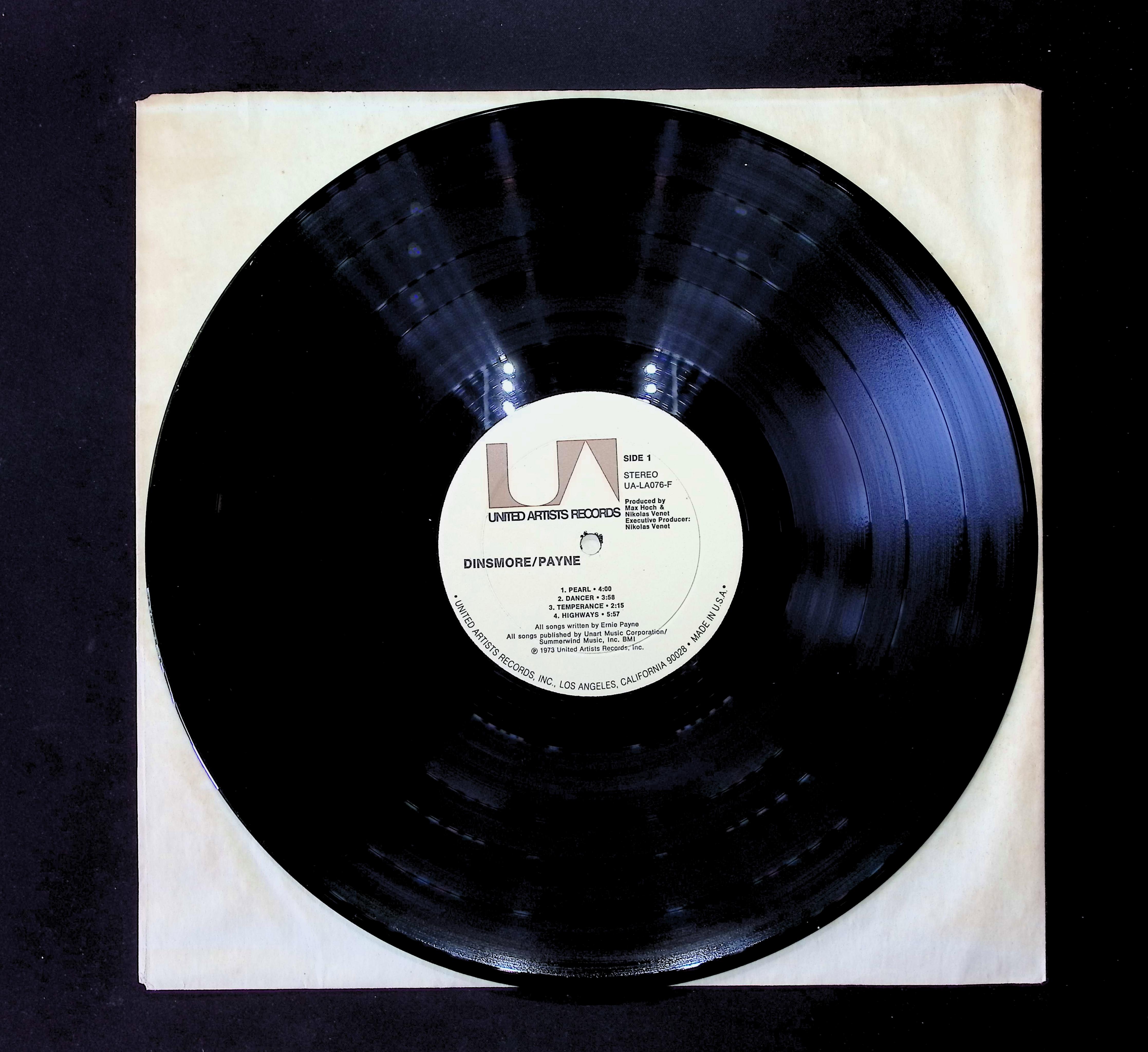 Rick Dinsmore / Ernie Payne Dinsmore Payne 12" LP 1973 UA-LA076-F Rock — image 3