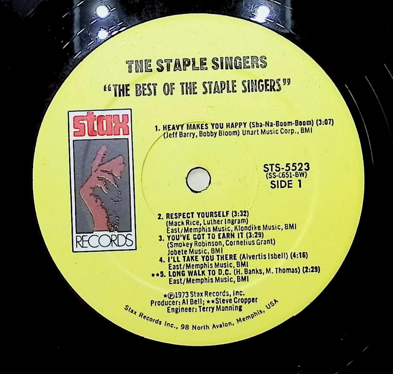 The Staple Singers The Best Of The Staple Singers 12" LP 1974 STS-5523 Funk / Soul — image 2