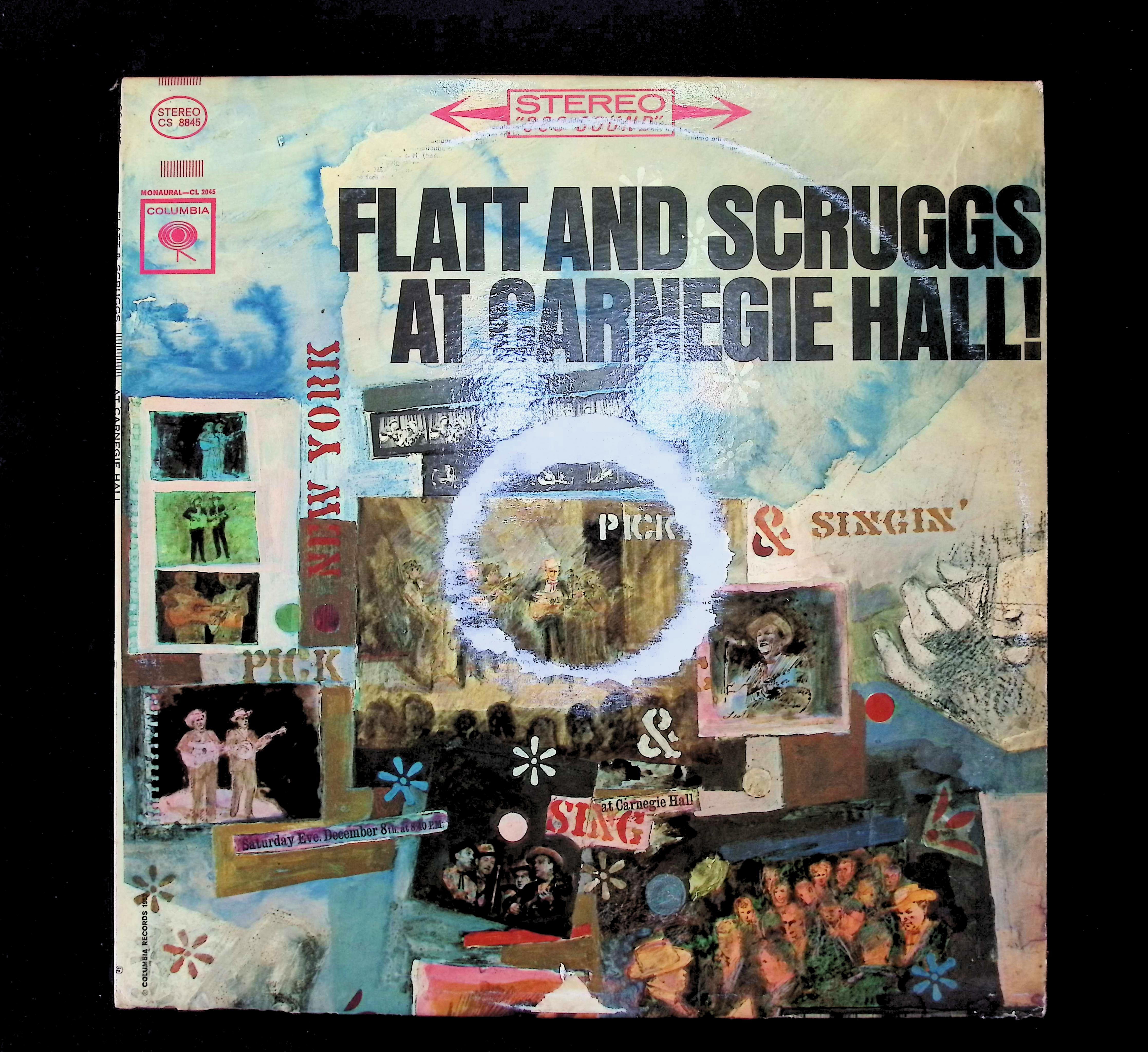 Flatt & Scruggs At Carnegie Hall! 12" LP 0 CS 8845 Folk, World, & Country