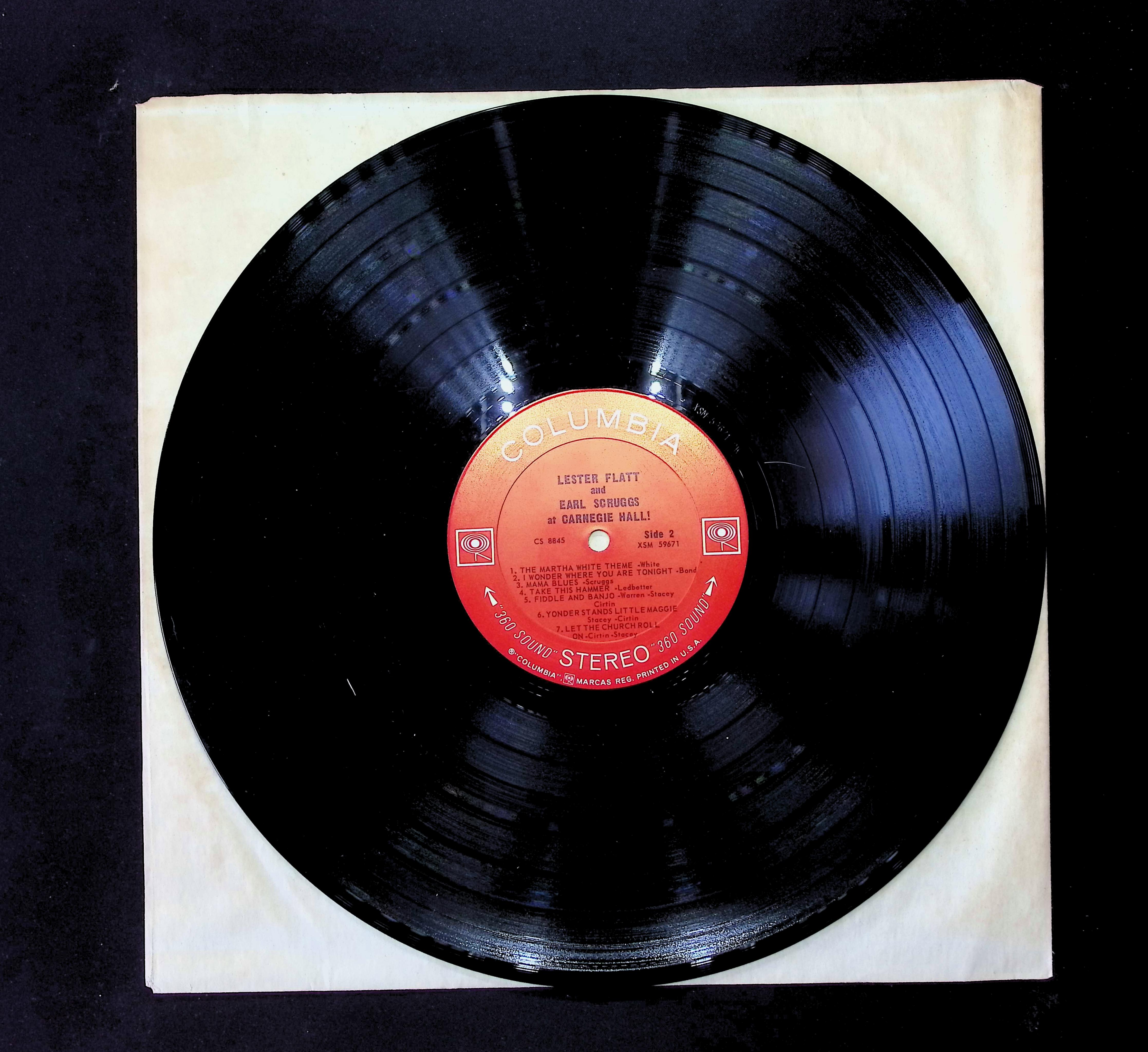 Flatt & Scruggs At Carnegie Hall! 12" LP 0 CS 8845 Folk, World, & Country — image 3