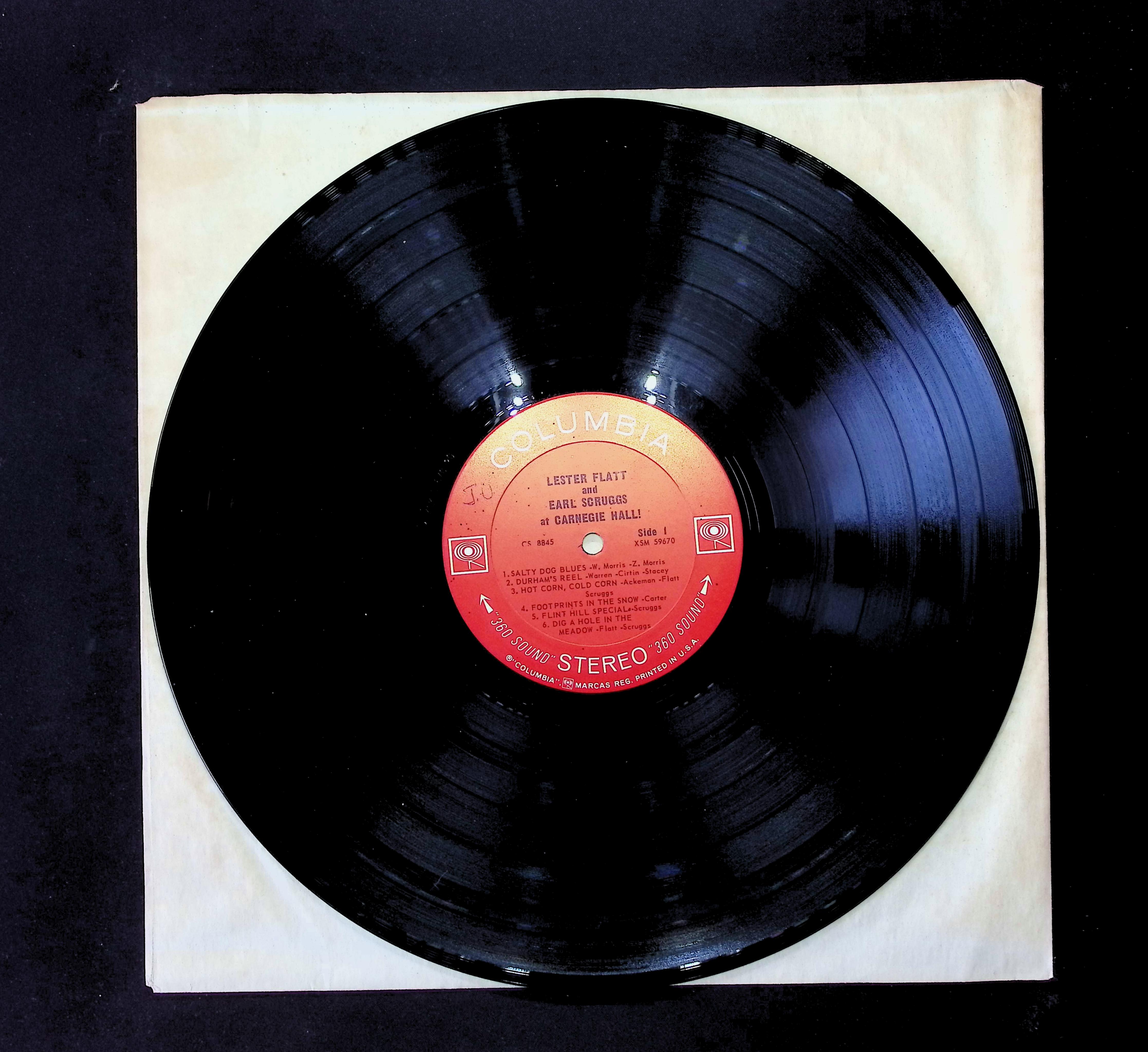 Flatt & Scruggs At Carnegie Hall! 12" LP 0 CS 8845 Folk, World, & Country — image 5
