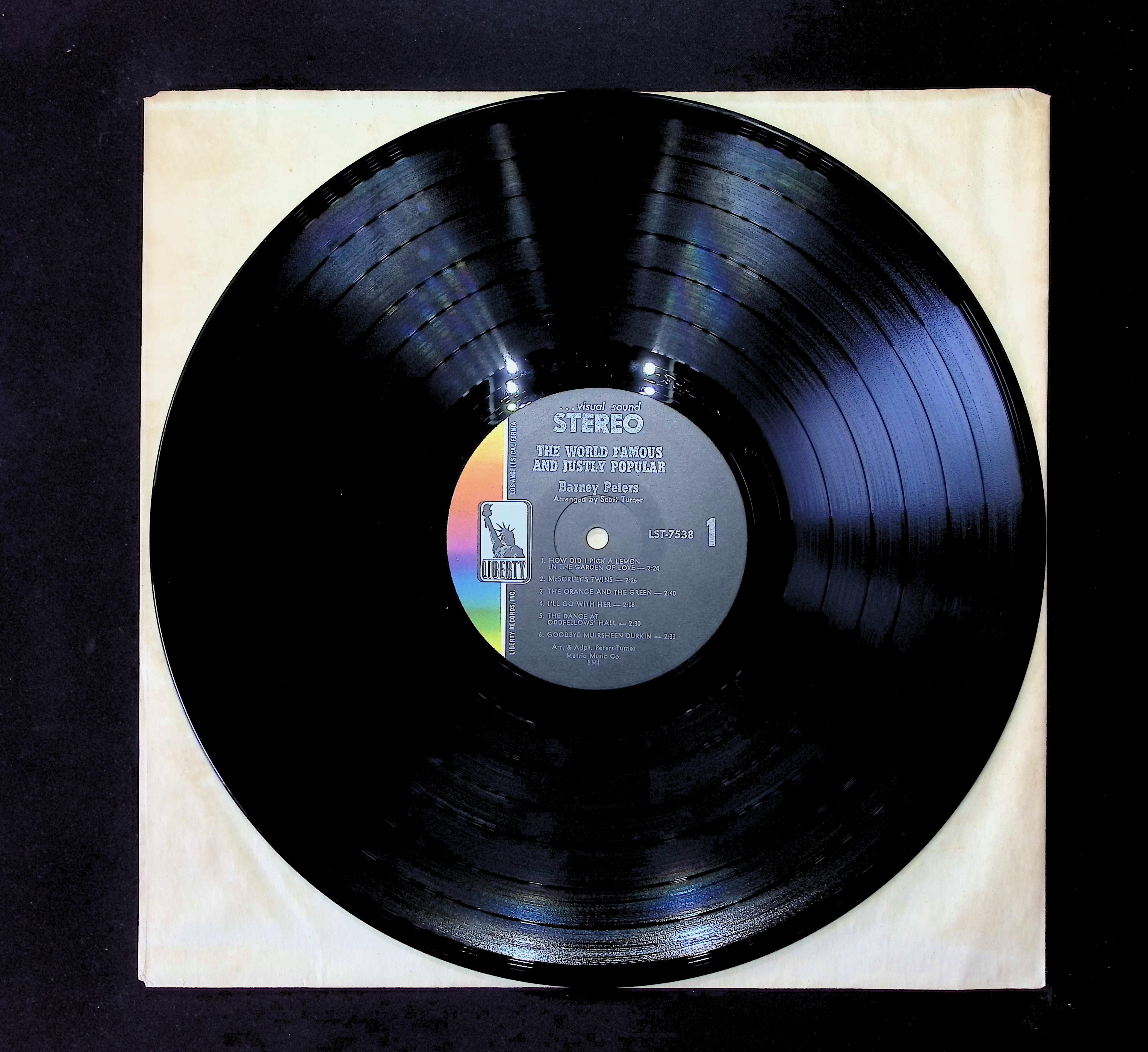 Barney Peters The World Famous And Justly Popular 1967 LP Folk, World, & Country  — image 3
