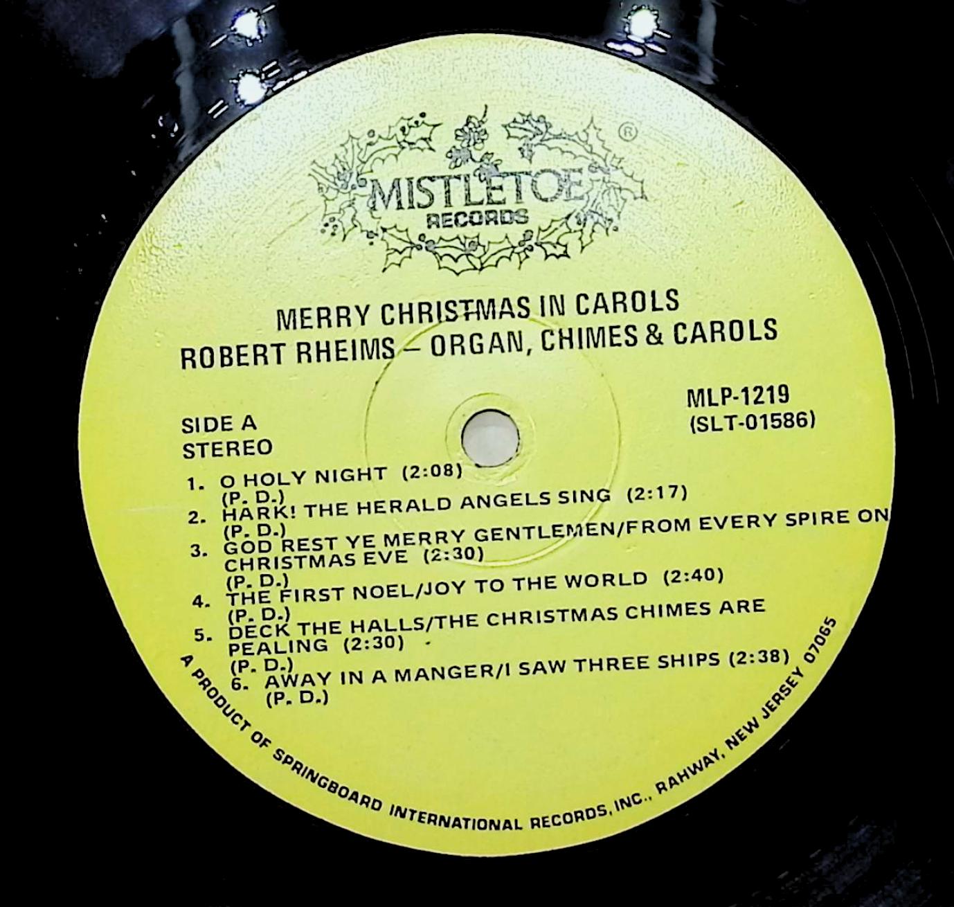 Robert Rheims Merry Christmas In Carols  MLP-1219 Classical, Folk, World, & Country — image 4
