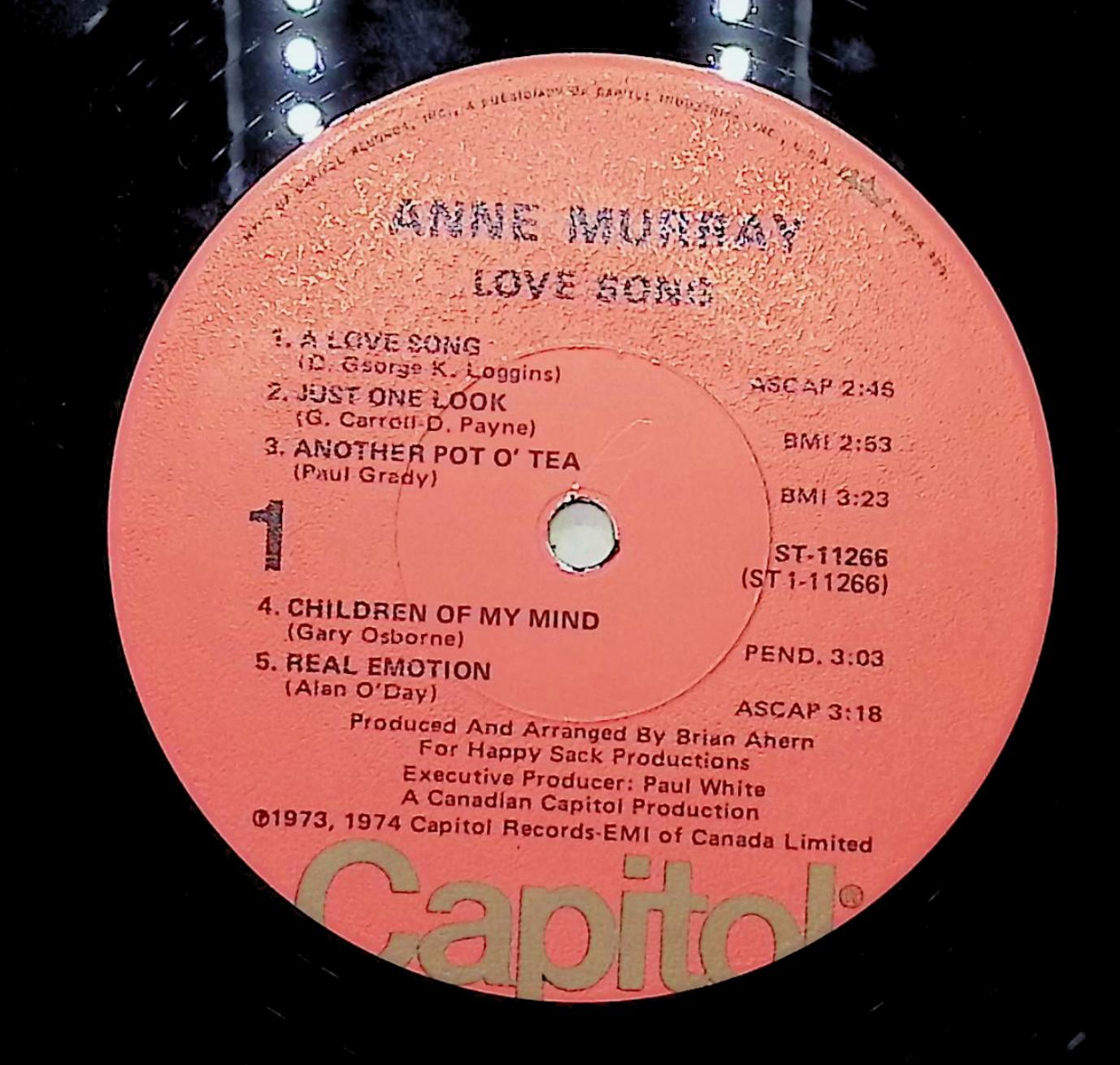 Anne Murray Love Song 12" LP 1974 ST-11266 Rock — image 2