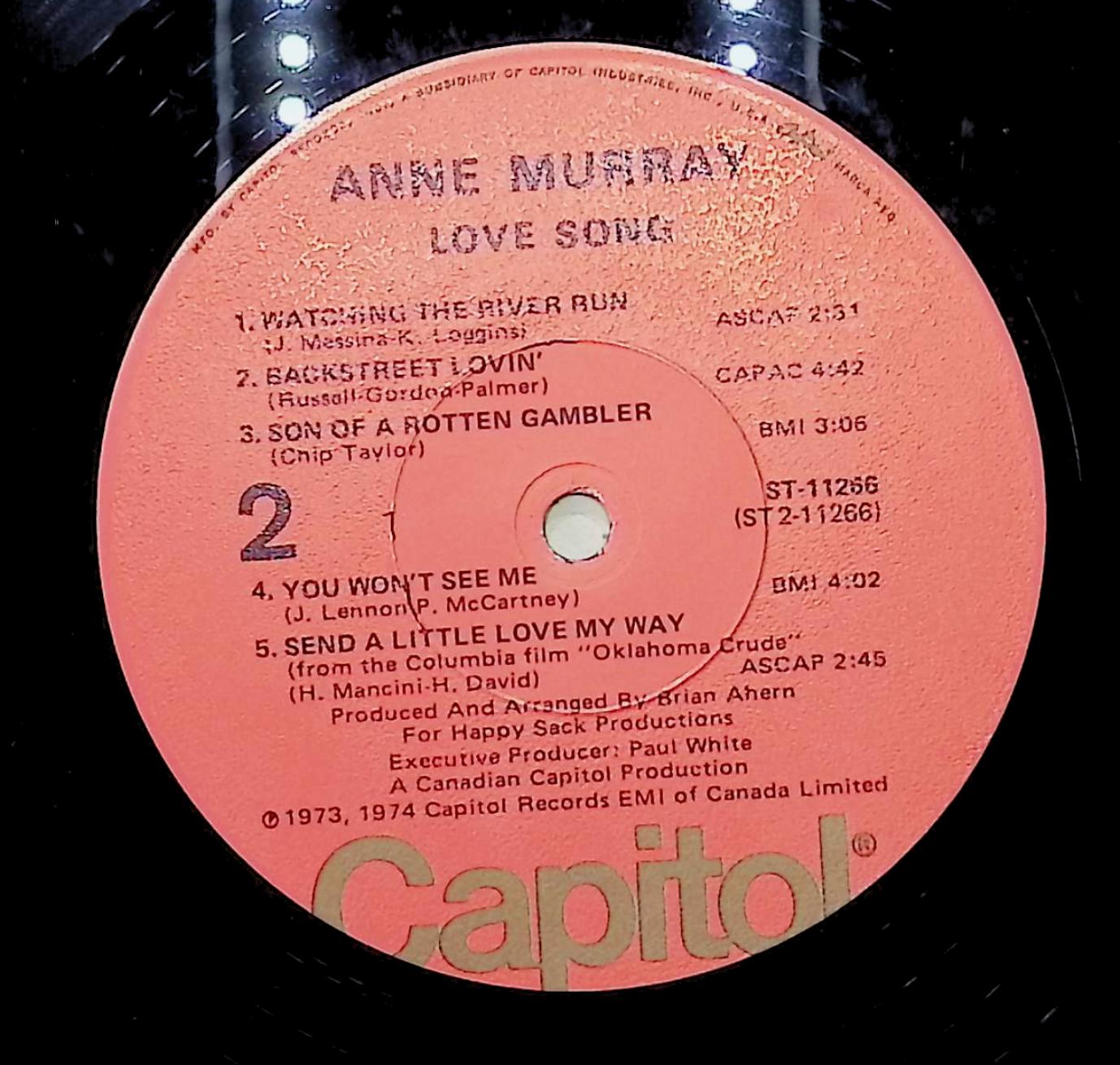 Anne Murray Love Song 12" LP 1974 ST-11266 Rock — image 4